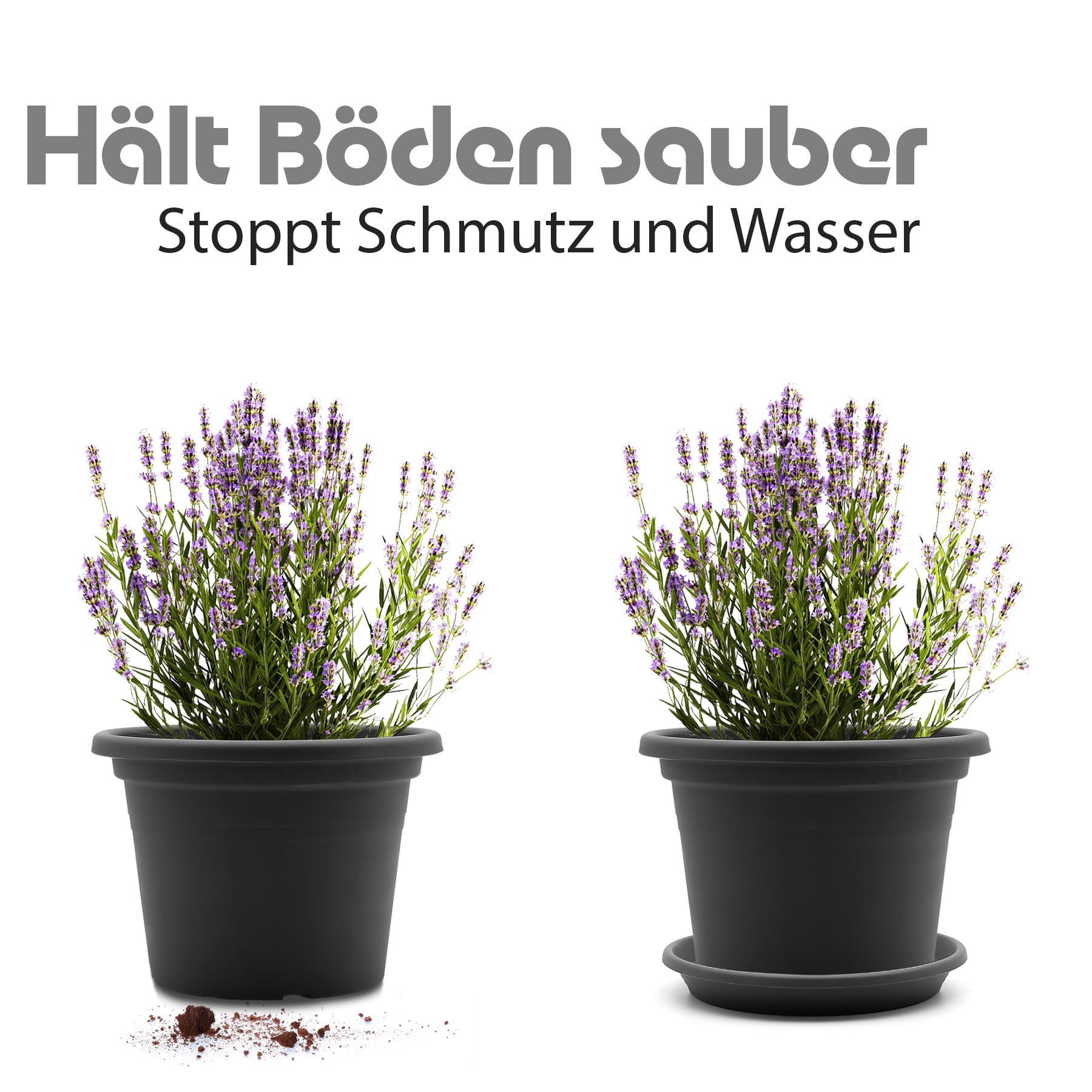 BigDean Untersetzer Ø 16,5 cm Anthrazit Topfuntersetzer 10er Set