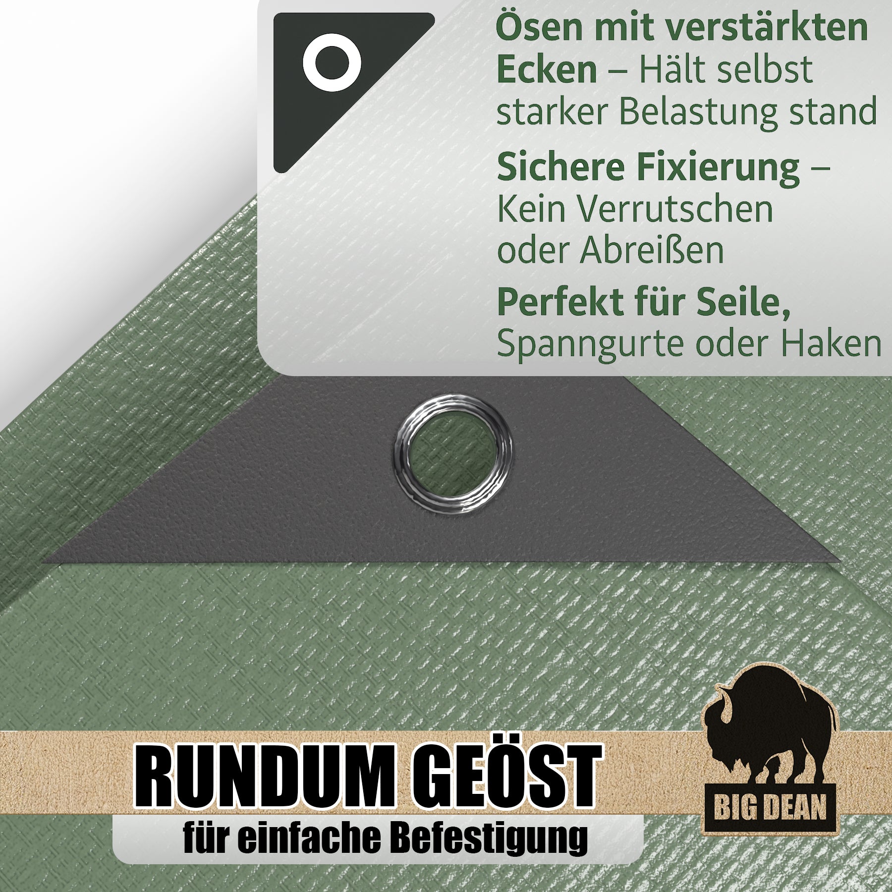 BigDean Abdeckplane 4x6 m Wasserdicht 150 g Reissfest