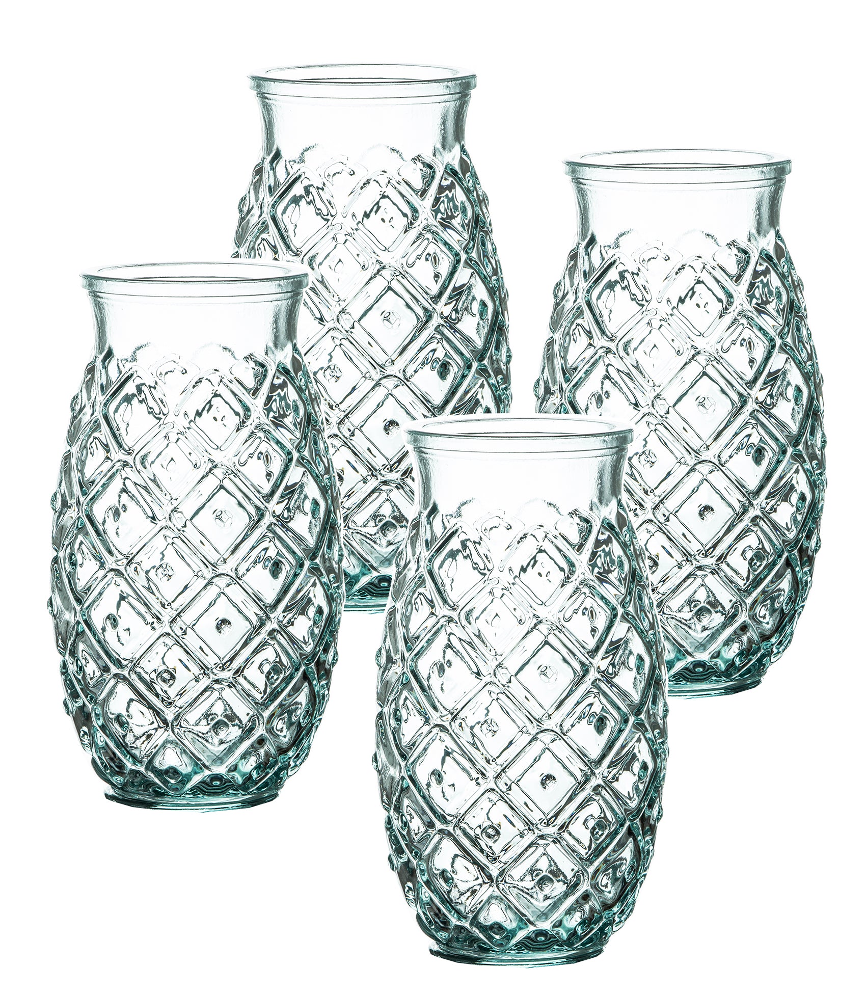 BigDean Küche Trinkgläser Ananas 700 ml 4er Set Glas