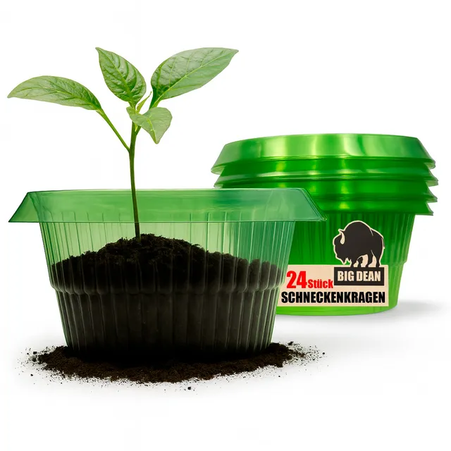 BigDean Garten Schneckenkragen Bio PET 24er Pack Gießring