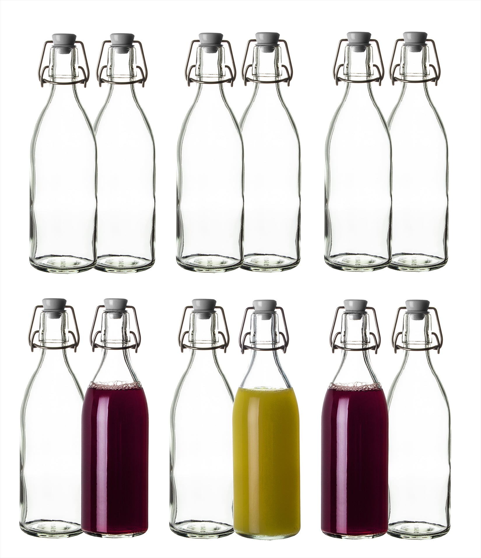 BigDean Küche Glasflasche Bügelverschluss 500ml 12er Made in Germany