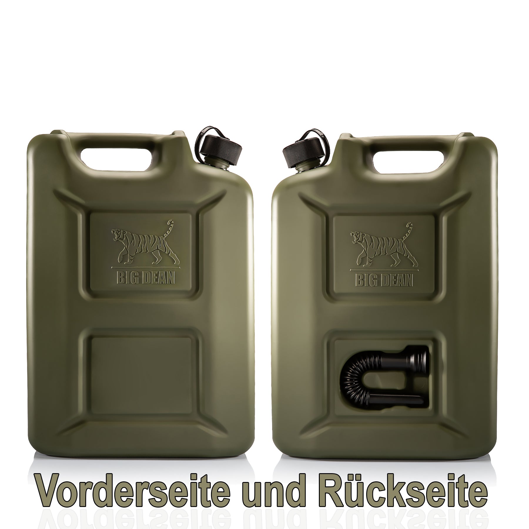 BigDean Haushalt & Alltag Benzinkanister 20L 2 Stück olivgrün UN