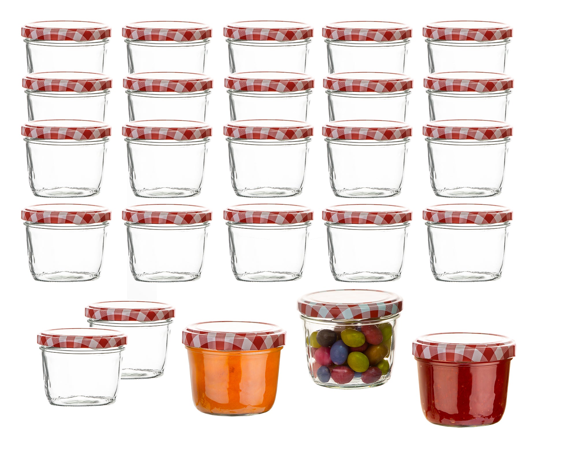 BigDean Marmeladenglas 230ml TO82 24er Set mit Deckel