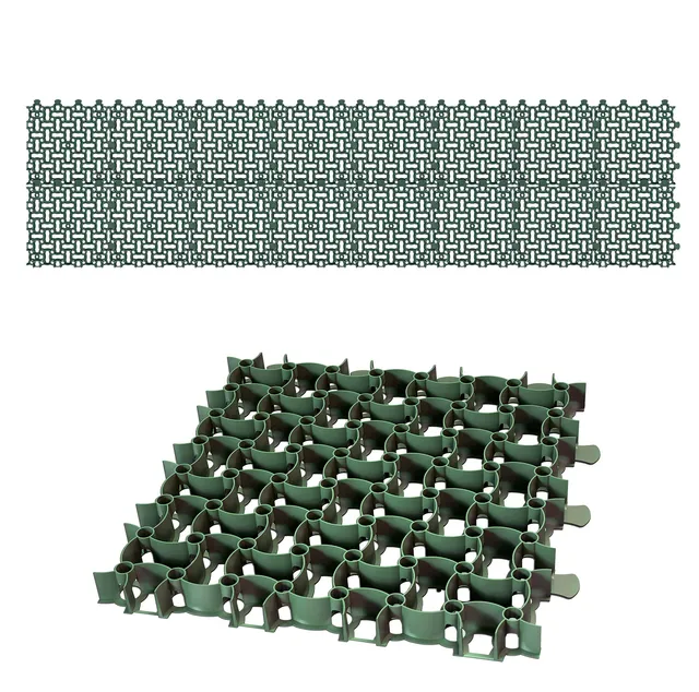 BigDean Küche & Vorrat 16x Rasengitter 50x50 Rasengitter 4 m² grün