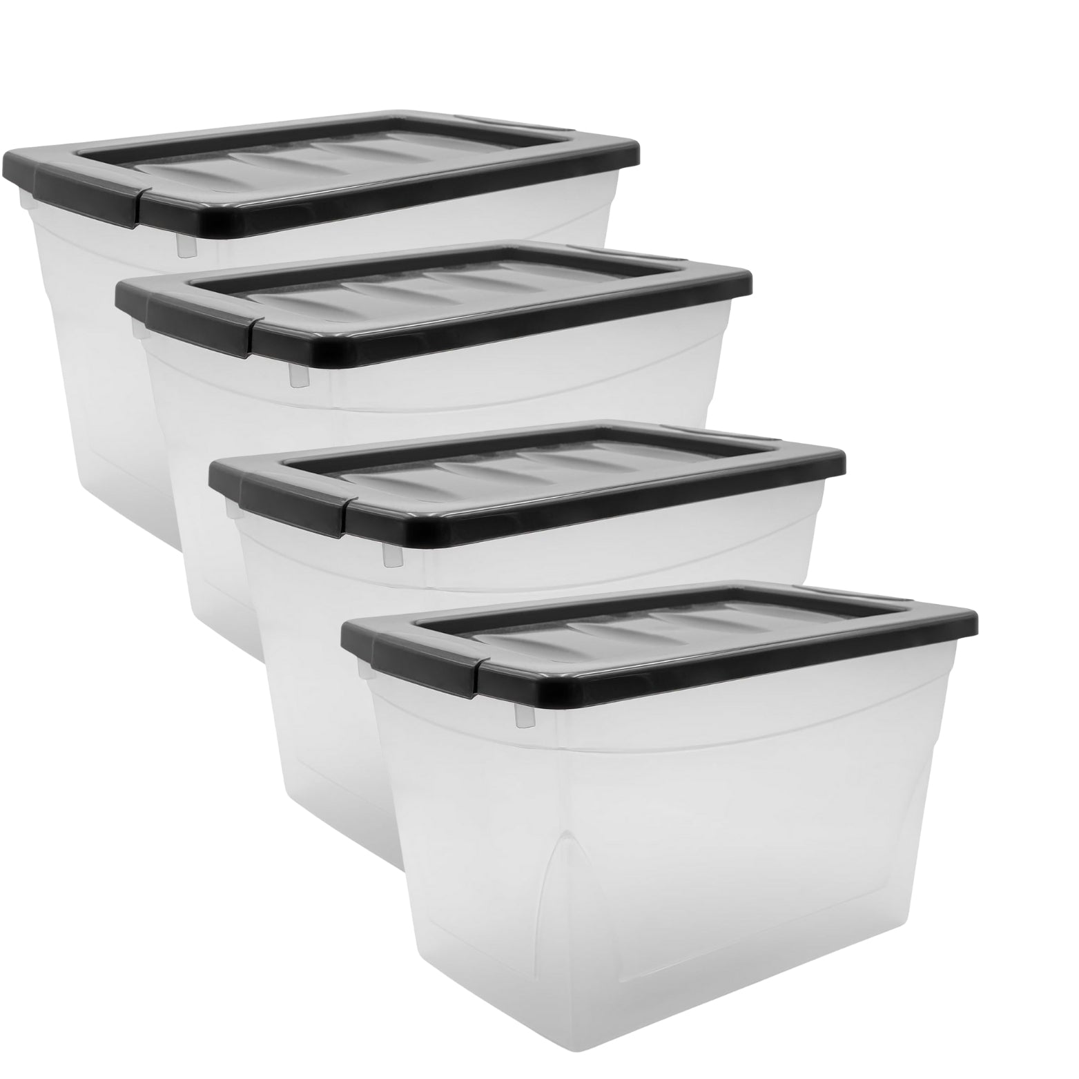 BigDean Budget Line Aufbewahrungsbox 16L 4er Set mit Deckel