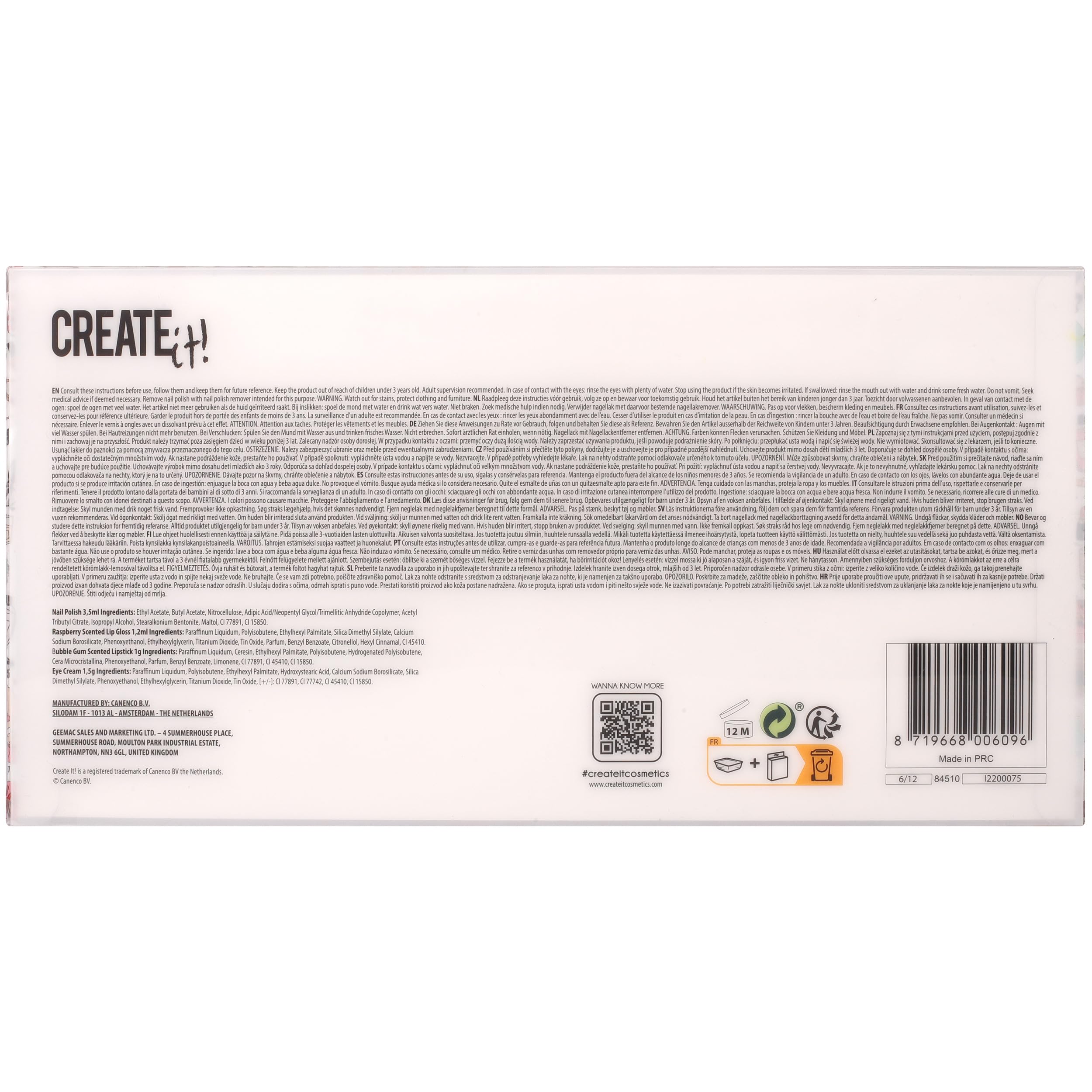 Create It Makeup 84510 Schminkset Mädchen Glitzertasche