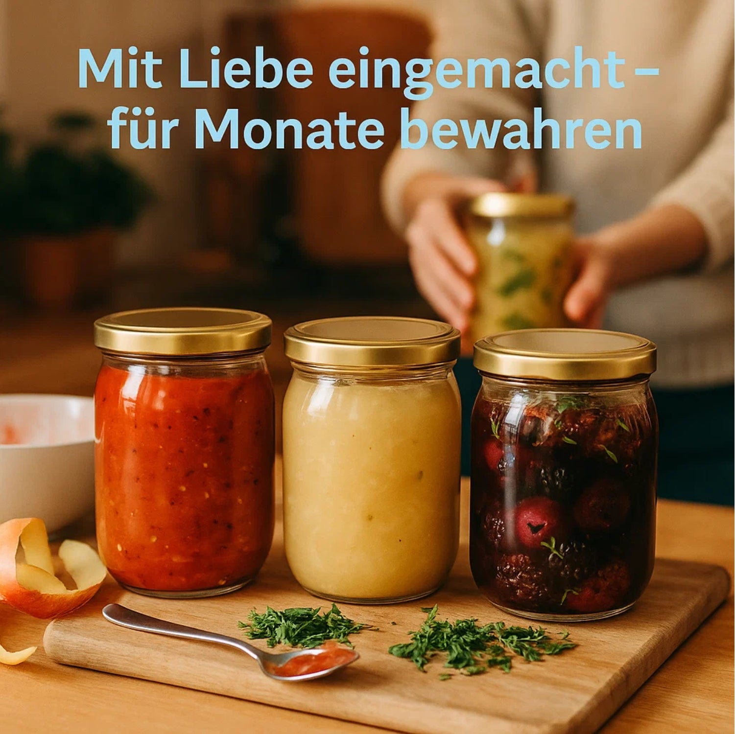 BigDean Einmachgläser 1 Liter 6 Stück große Öffnung Glas