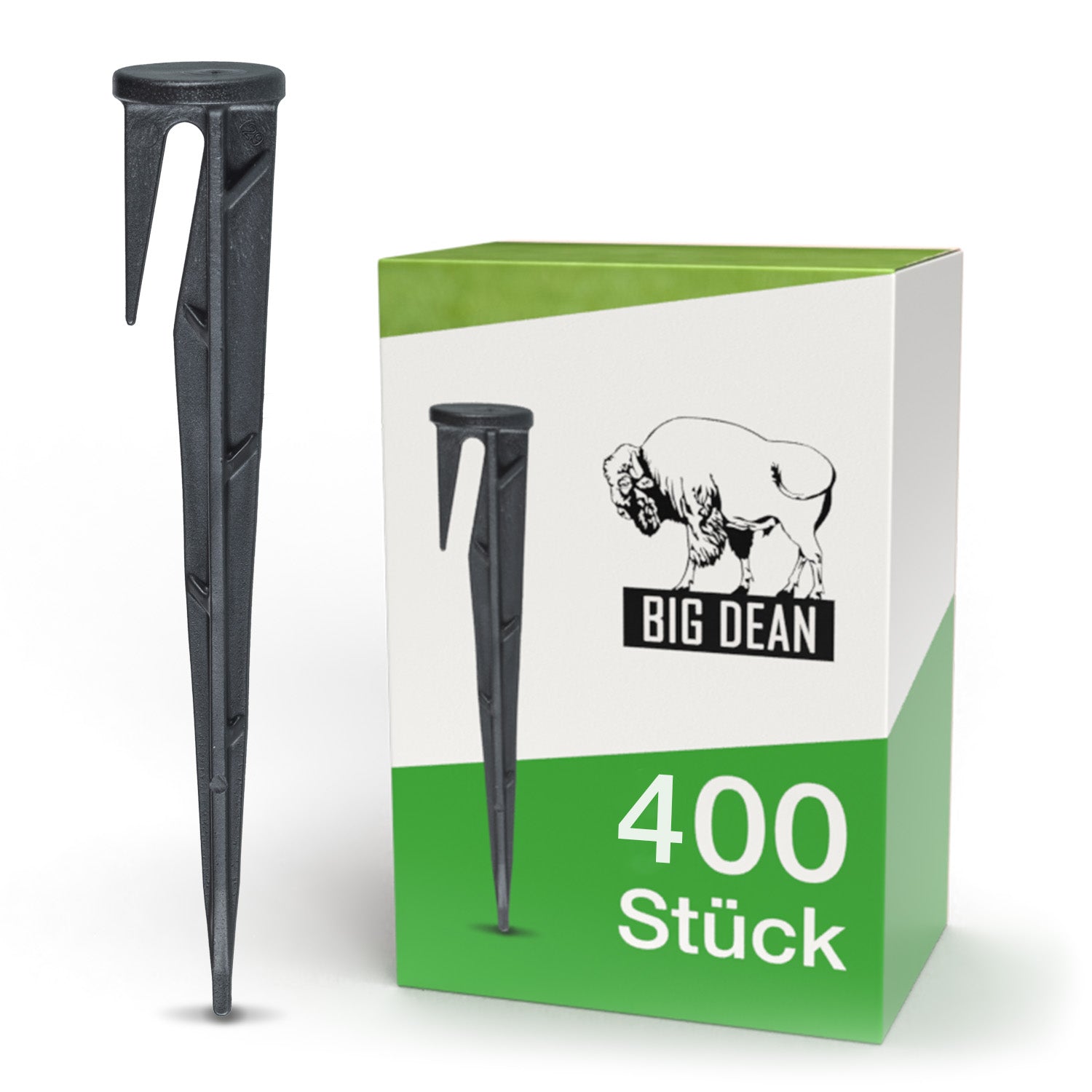 BigDean 400x Erdnägel Begrenzungskabel Mähroboter 10cm schwarz
