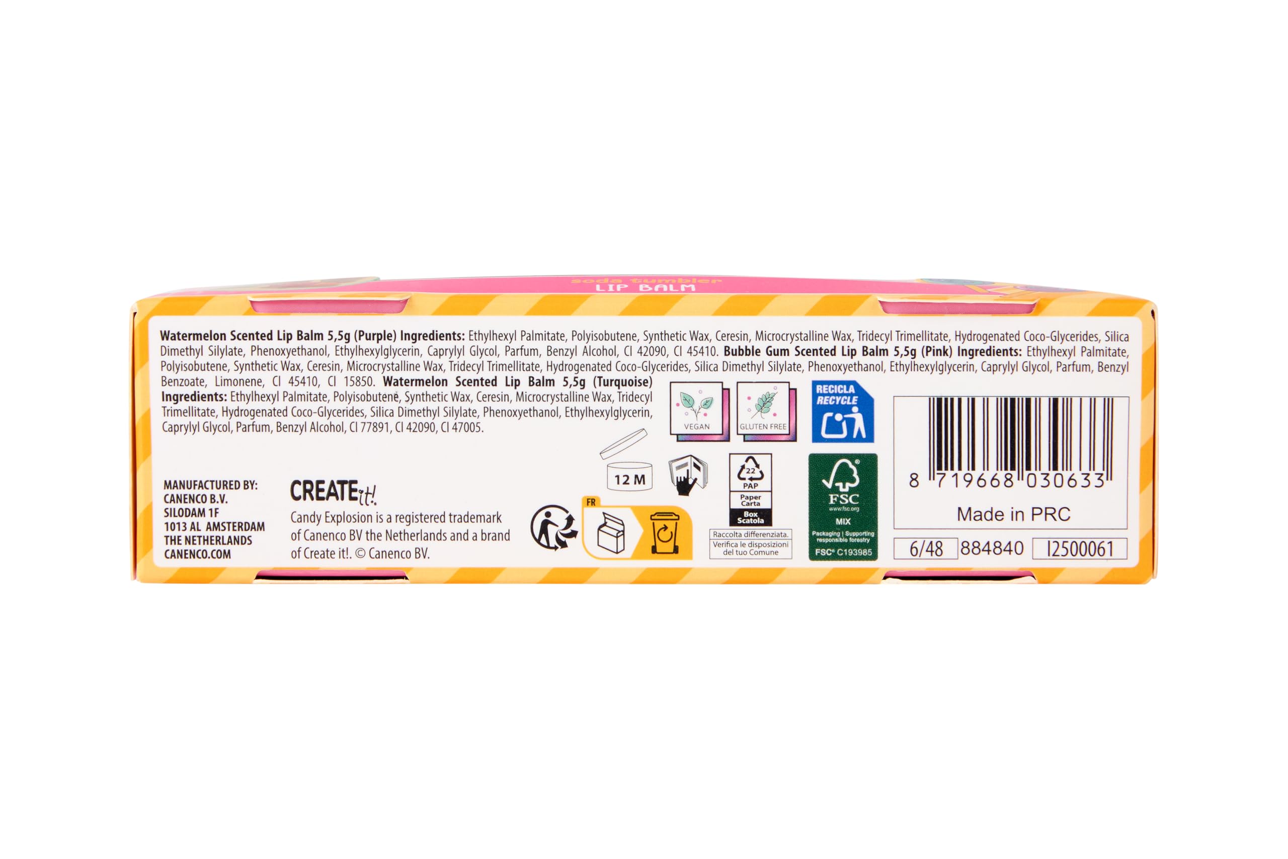 Create It Candy Explosion Lippenbalsam 3er Soda Becher