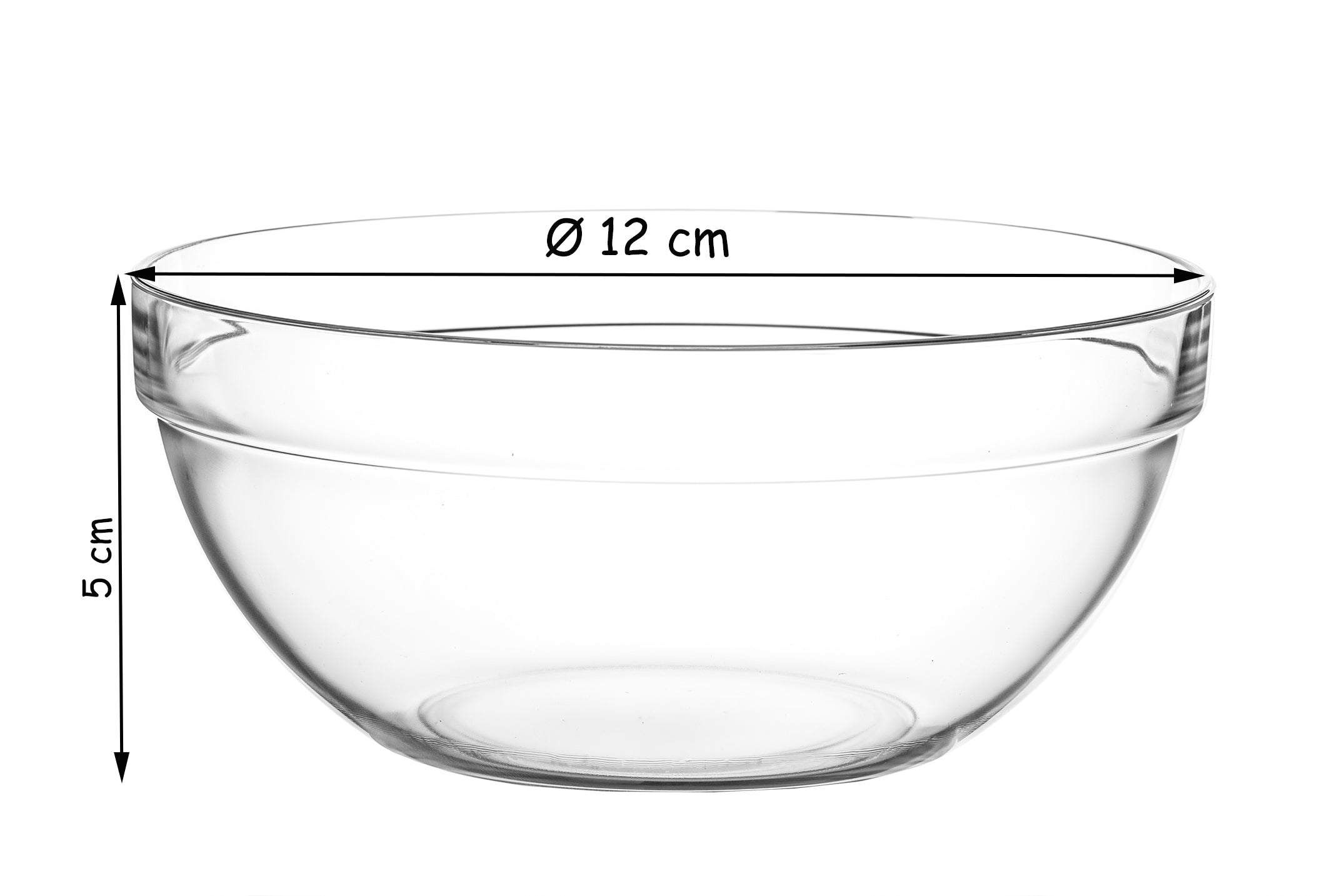 BigDean Küche Dipschalen Glas 12 cm 330 ml 6er Set