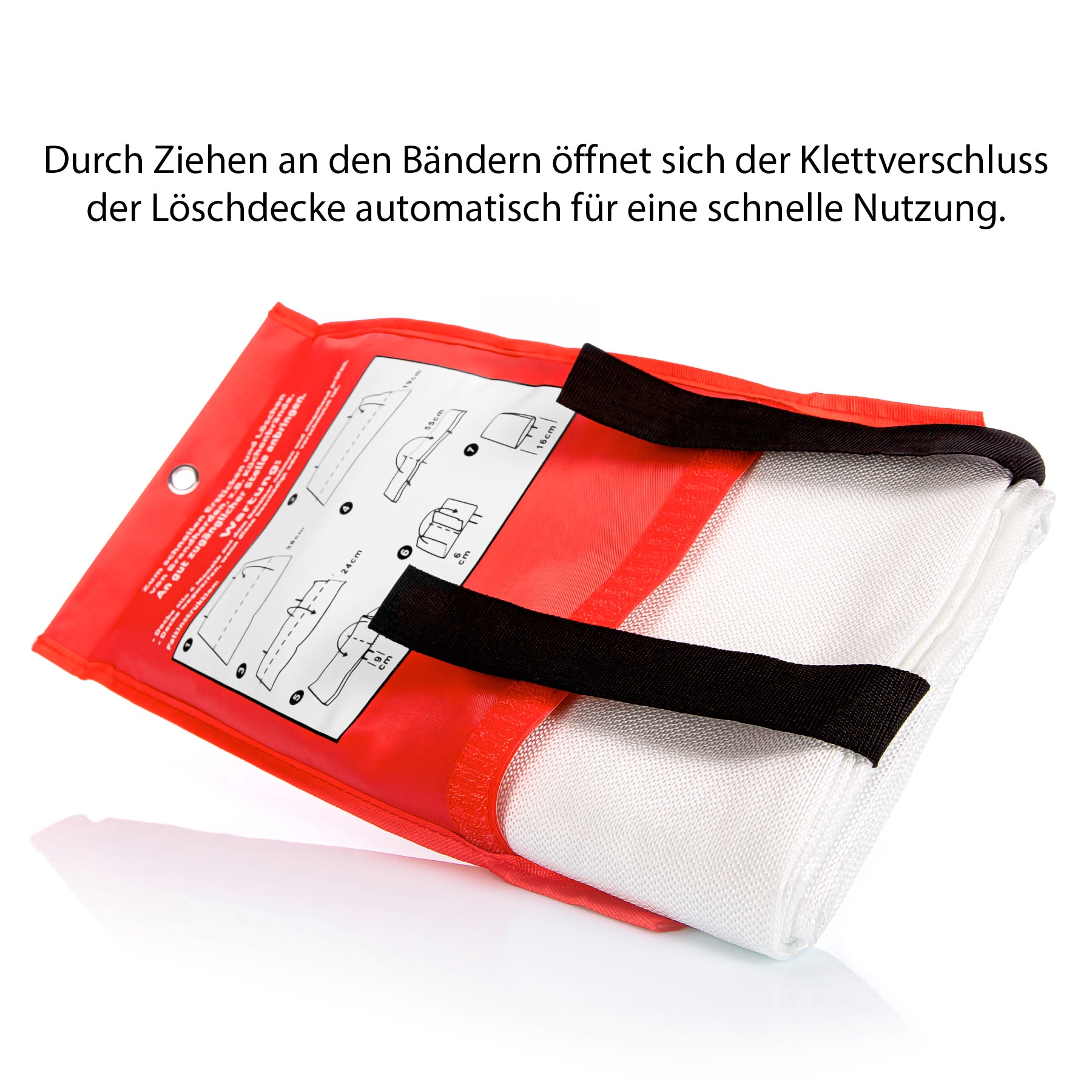BigDean Löschdecke 100x100 cm Küche Fettbrand Feuerdecke