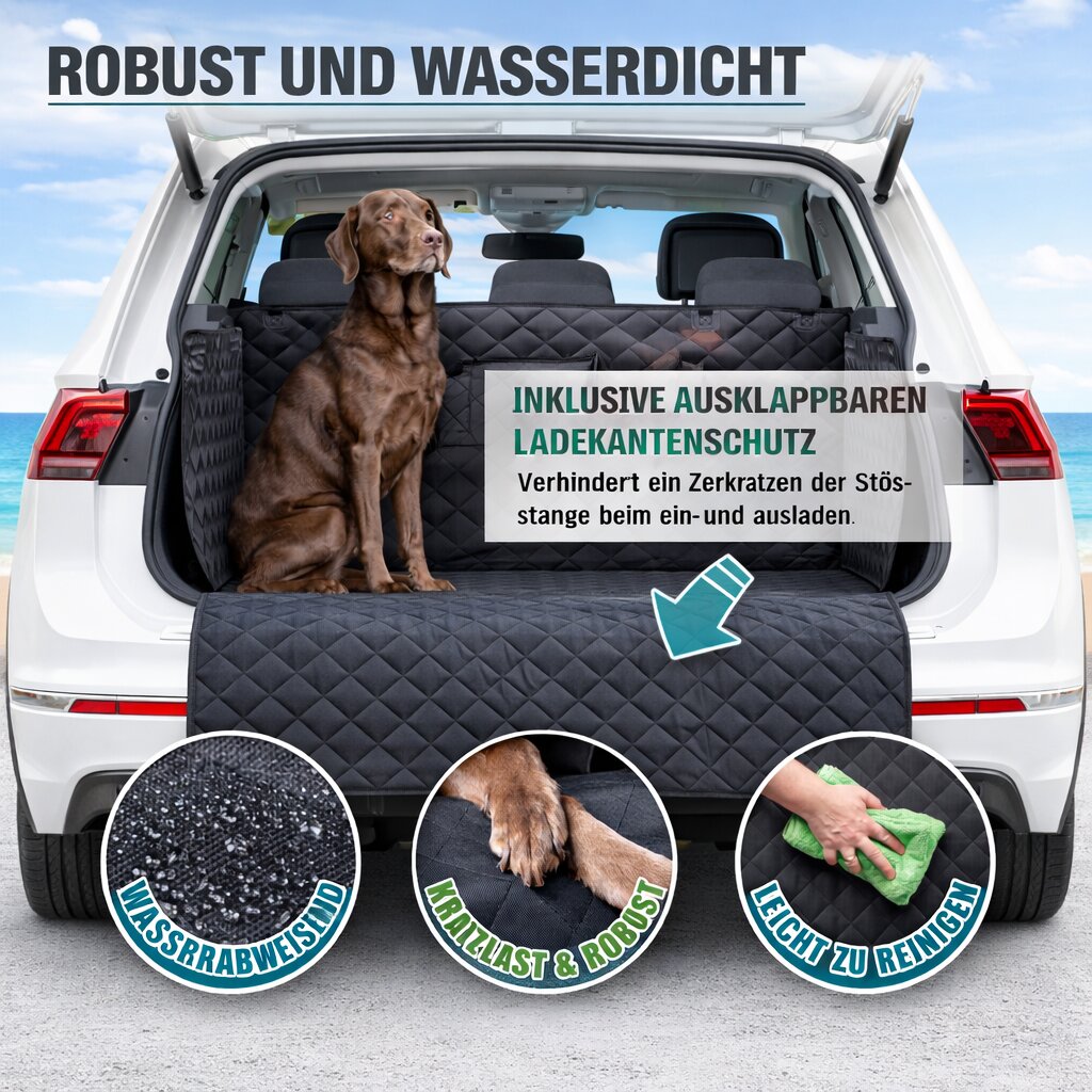 BigDean Haushalt Kofferraumschutz Hund 600D Oxford wasserdicht