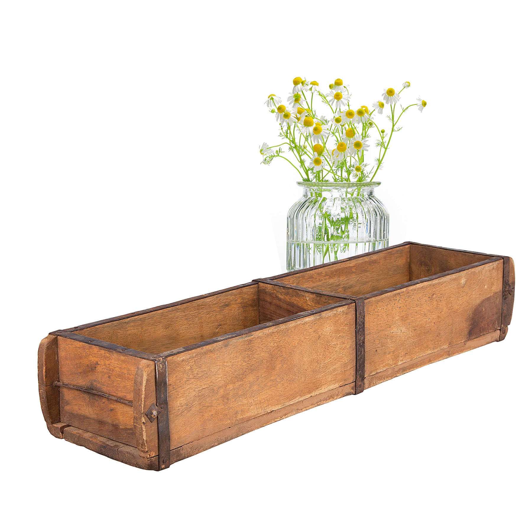 BigDean Alte Holzkiste 58x15x10 cm Vintage Holzbox braun