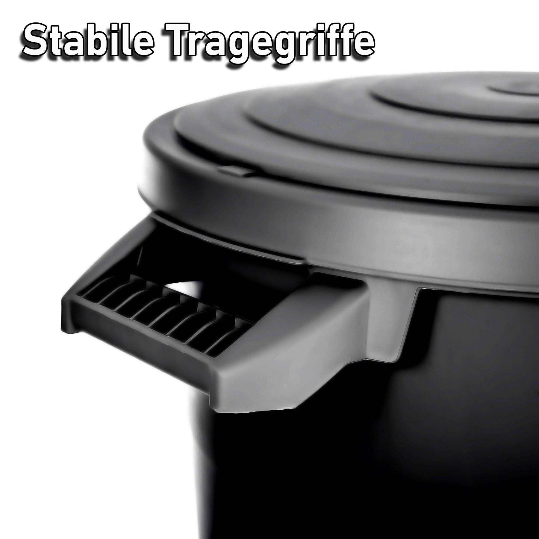 BigDean Haushalt Universaltonne 80 Liter schwarz mit Deckel