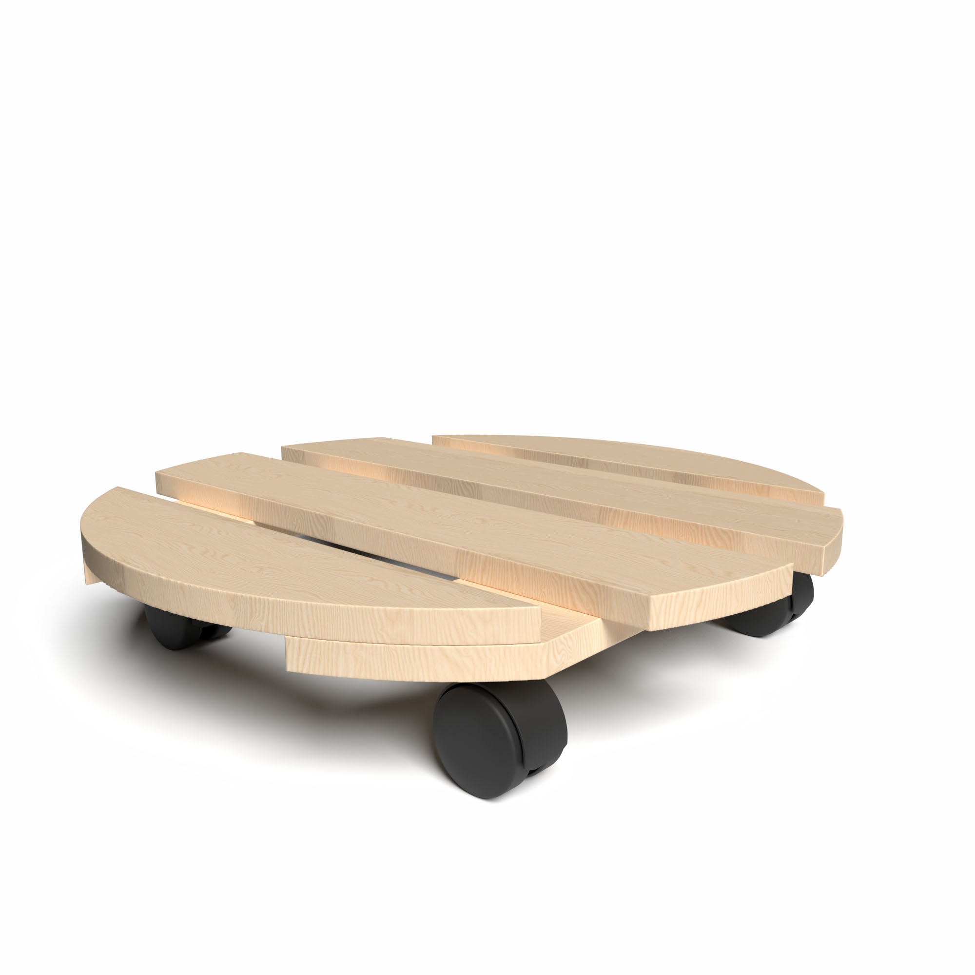 BigDean Garten & Außenbereich Pflanzenroller Holz rund 30cm 120kg