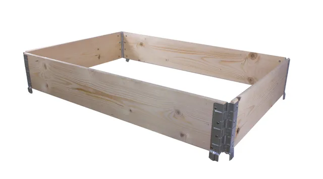 BigDean Garten Palettenrahmen 120x80x19,5cm Holz stapelbar