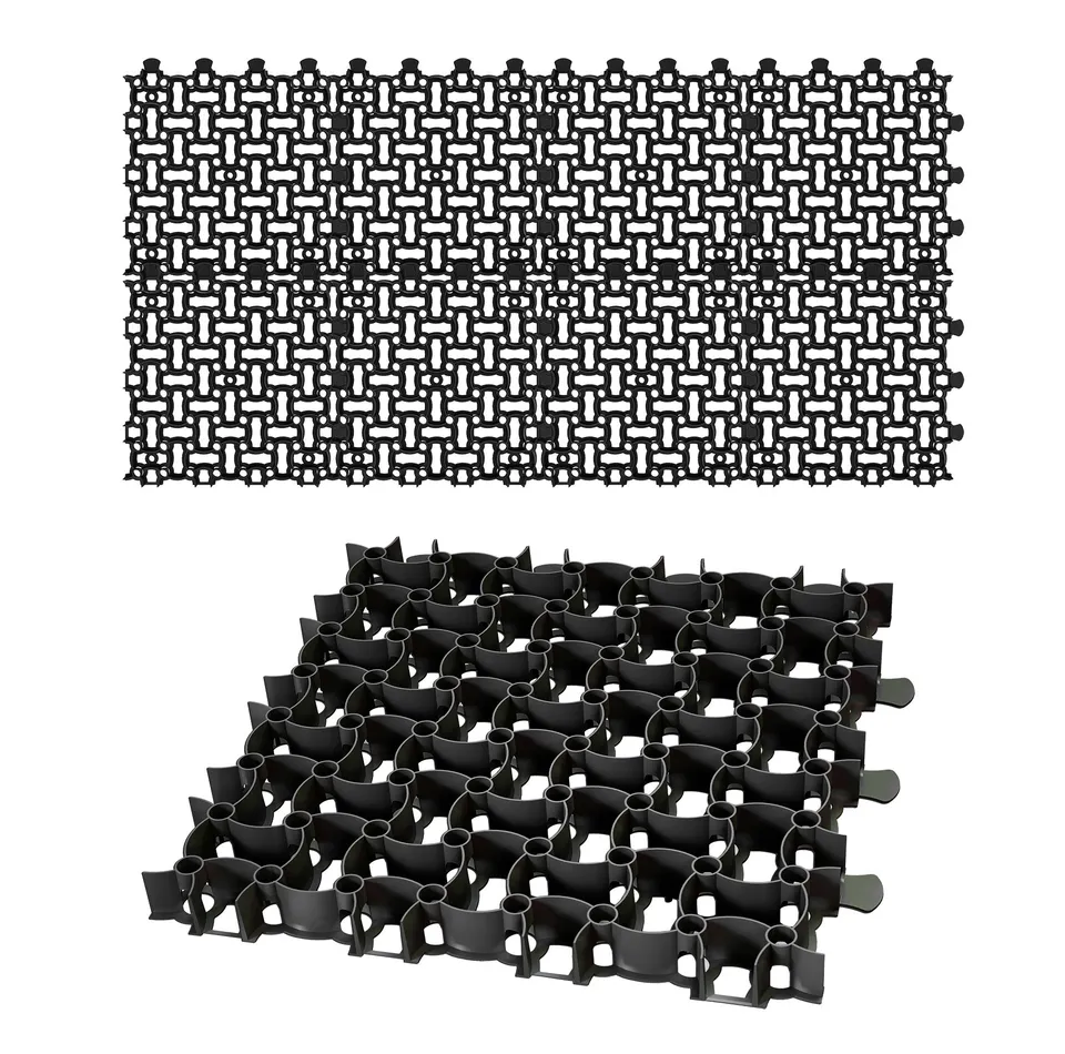 BigDean Küche Rasengitter 50x50 Schwarz 8x 2m² befahrbar