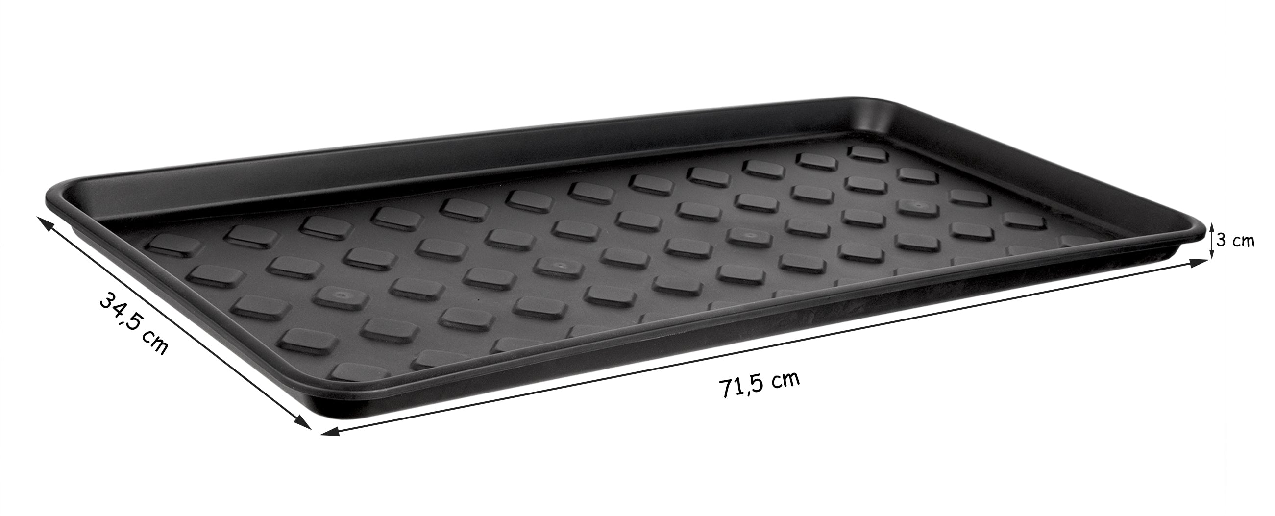 BigDean Haushalt Schuhabtropfschale 71,5 cm 2er Schwarz