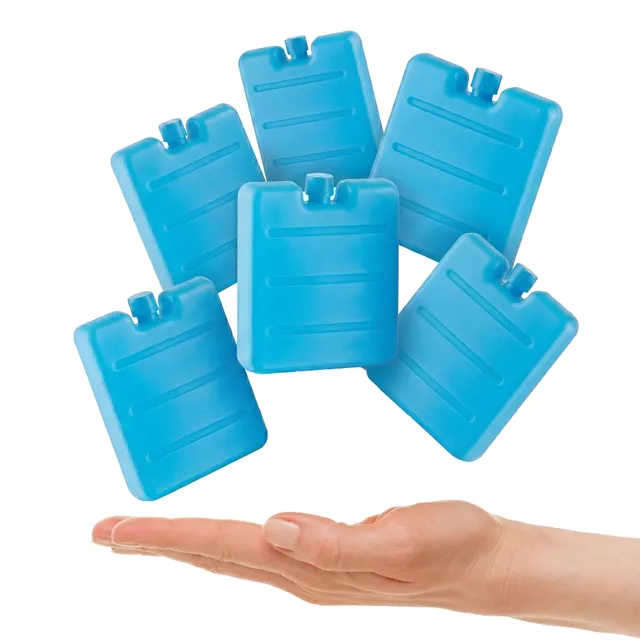 BigDean Mini Kühlakkus 6er Set 7,5cm flach Kühlpacks bunt