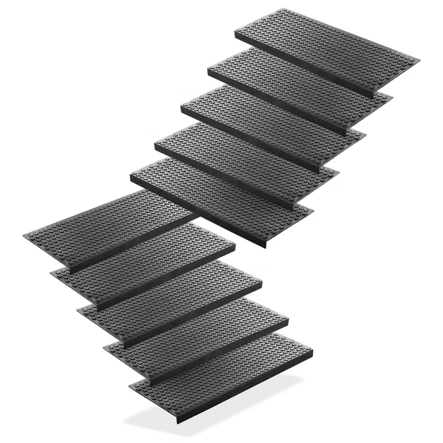 BigDean Stufenmatten Gummi 75x25 cm 10 Stück