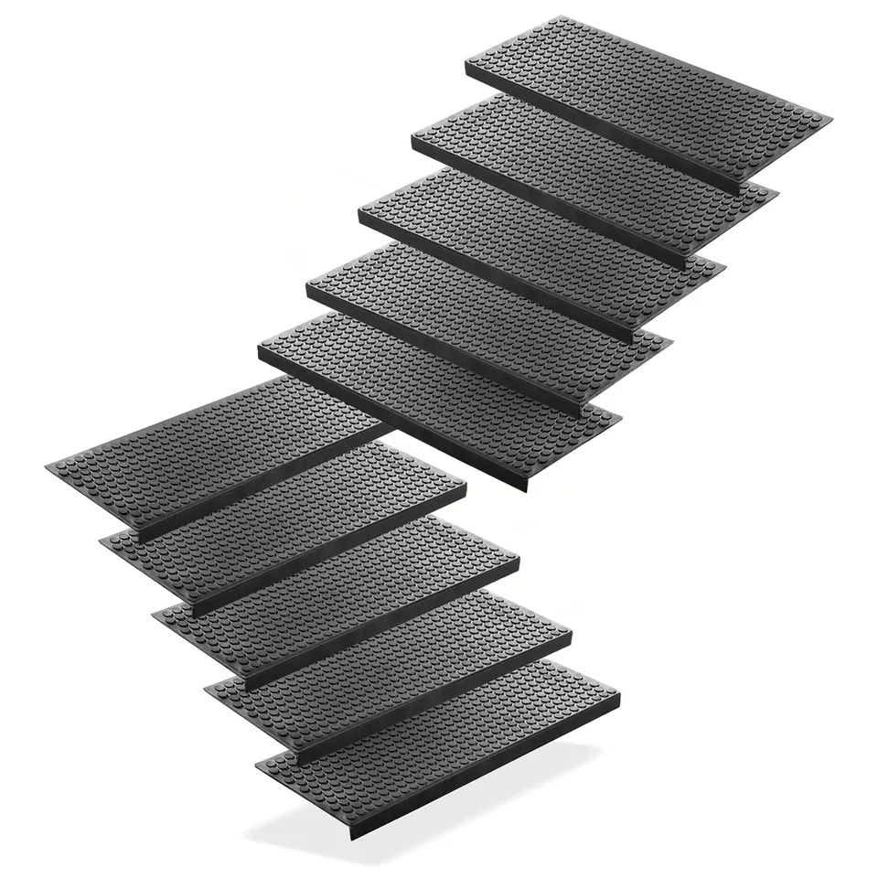 BigDean Stufenmatten Gummi 75x25 cm 10 Stück