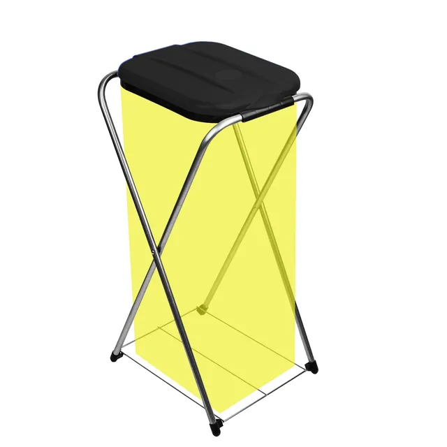 BigDean EasyFix Müllsackständer Schwarz 120L Metall