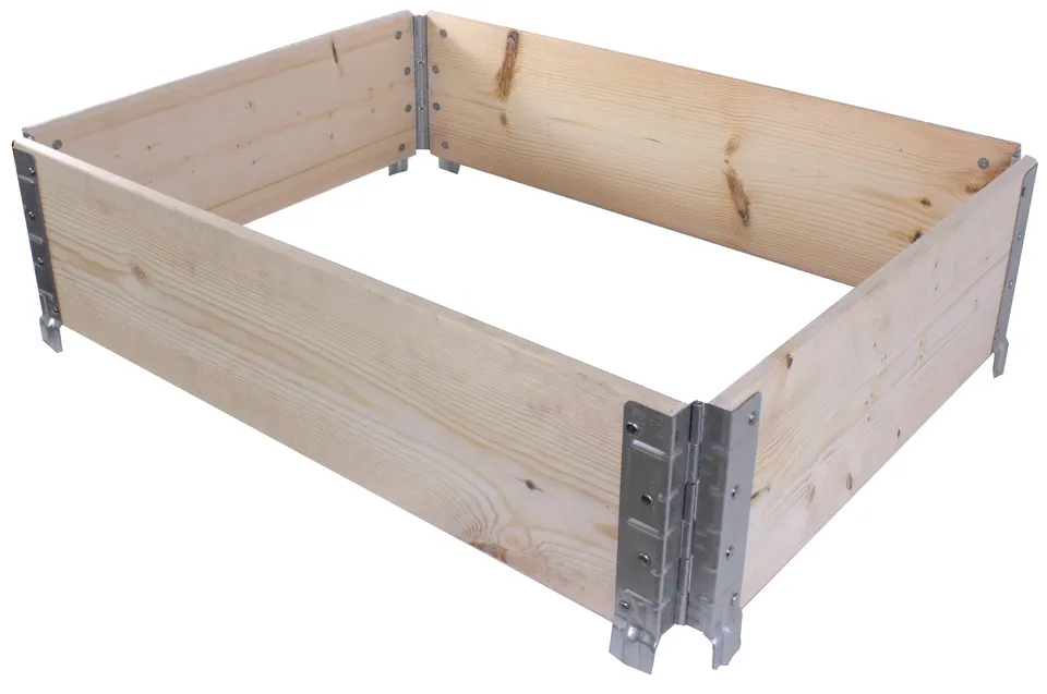 BigDean Palettenrahmen Hochbeet 80x60 cm Holz unbehandelt