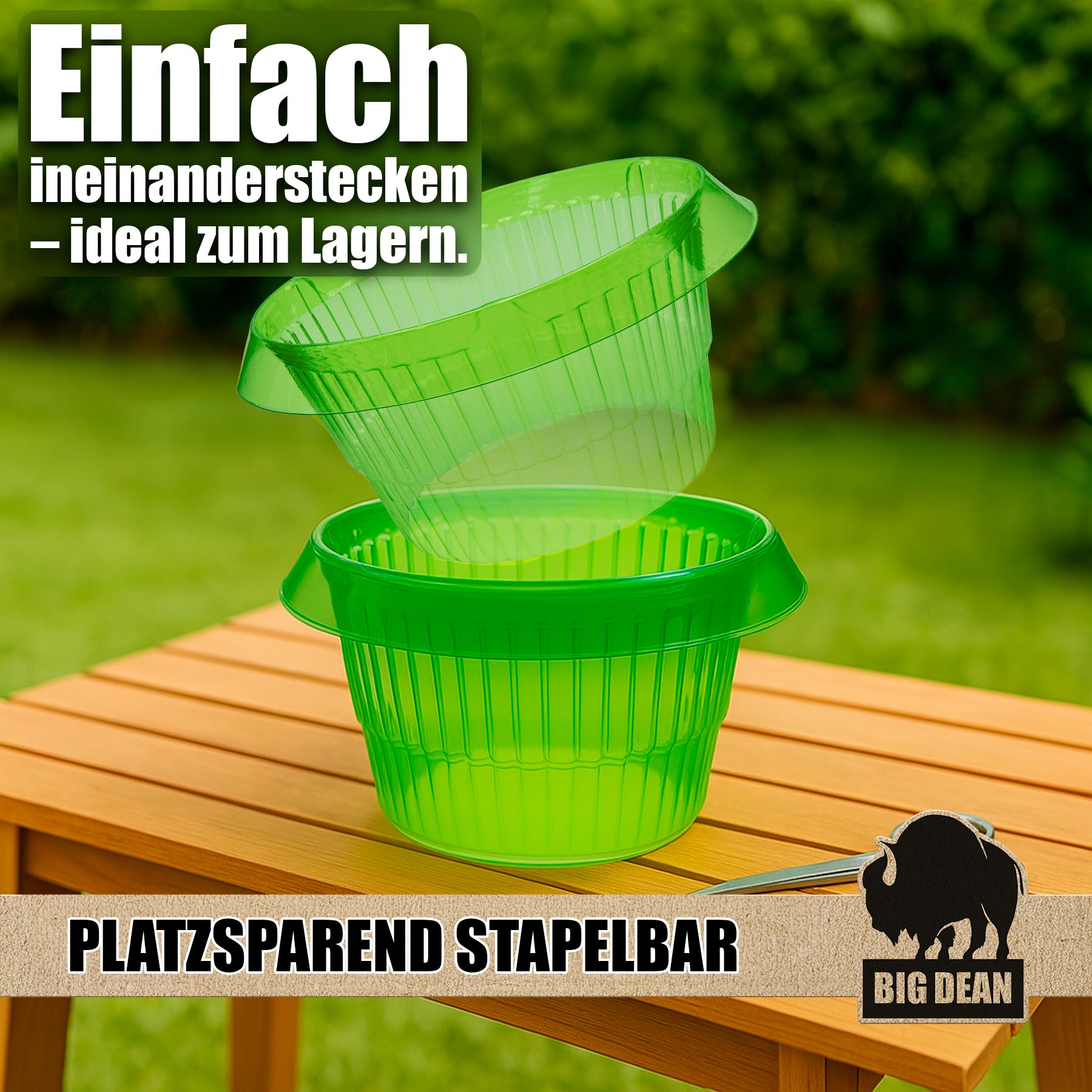 BigDean Garten Schneckenkragen 12er Set Bio PET wiederverwendbar