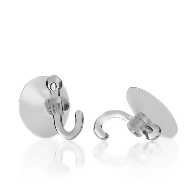 BigDean Saugnapf mit Haken 30 mm 40er Set transparent