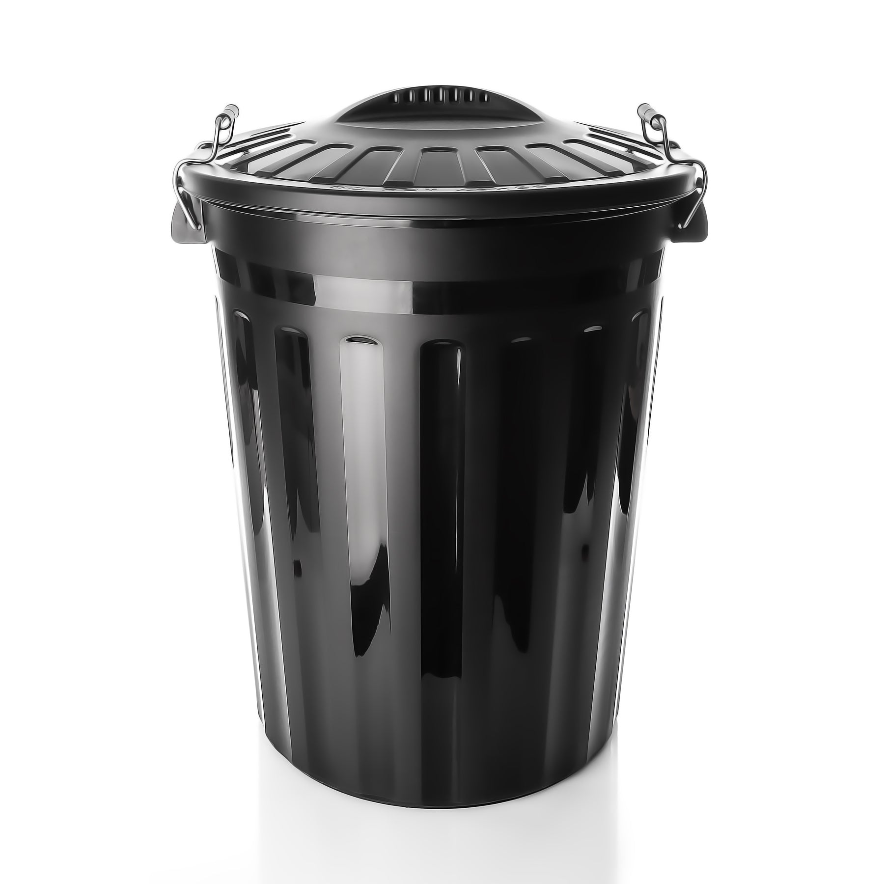 BigDean Universaltonne 80 Liter Schwarz mit Deckel