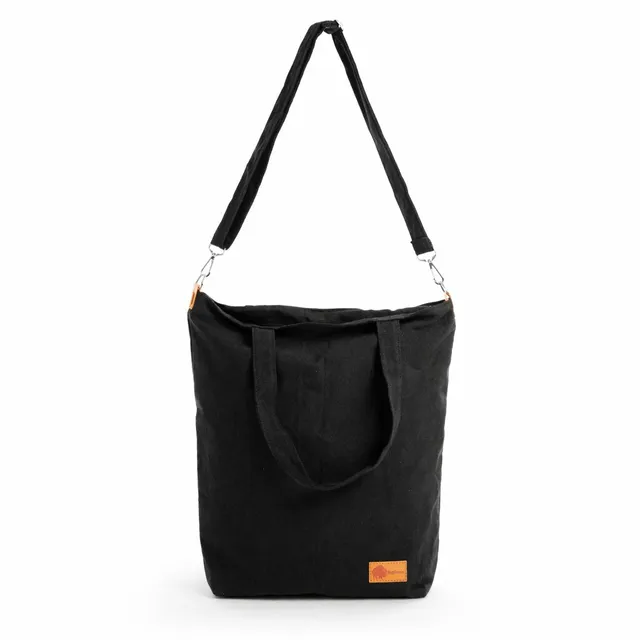 BigDean Canvas Shopper groß mit Reißverschluss für Alltag