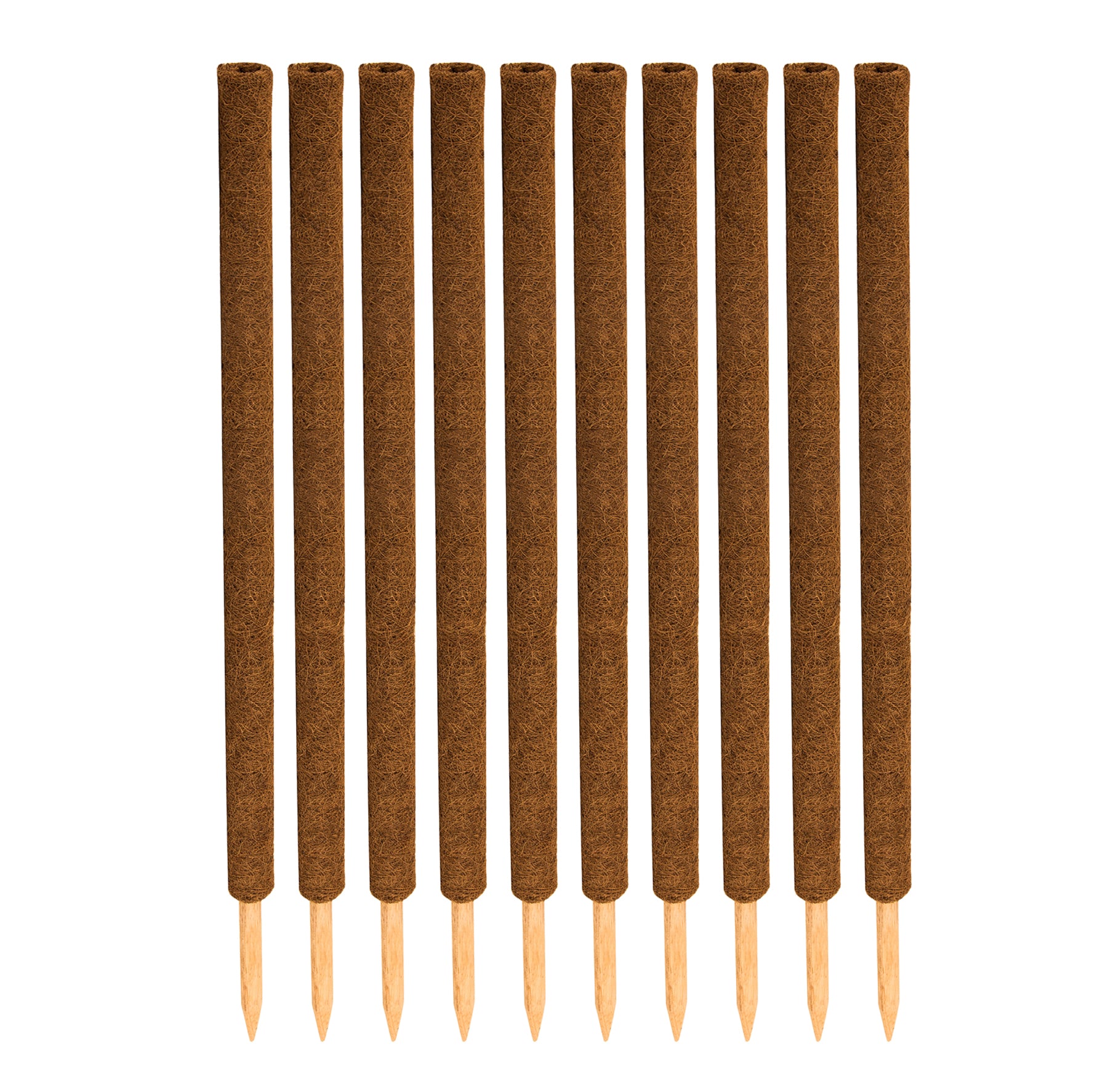 BigDean Garten Pflanzstäbe Kokos 110 cm 10er Set Rankhilfe