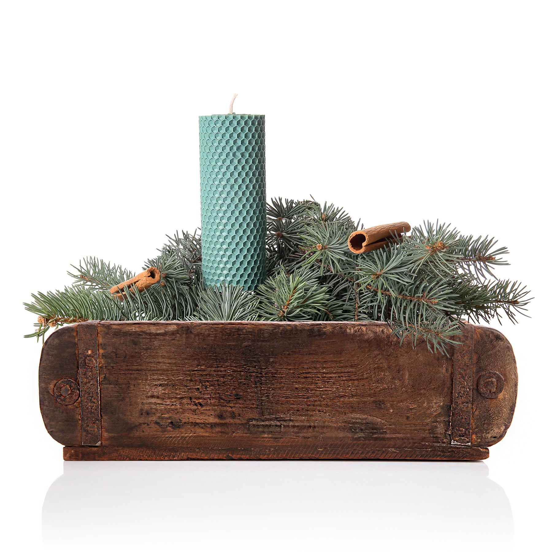 BigDean Ziegelform Holzkiste Braun 32x14,5x9cm Altholz