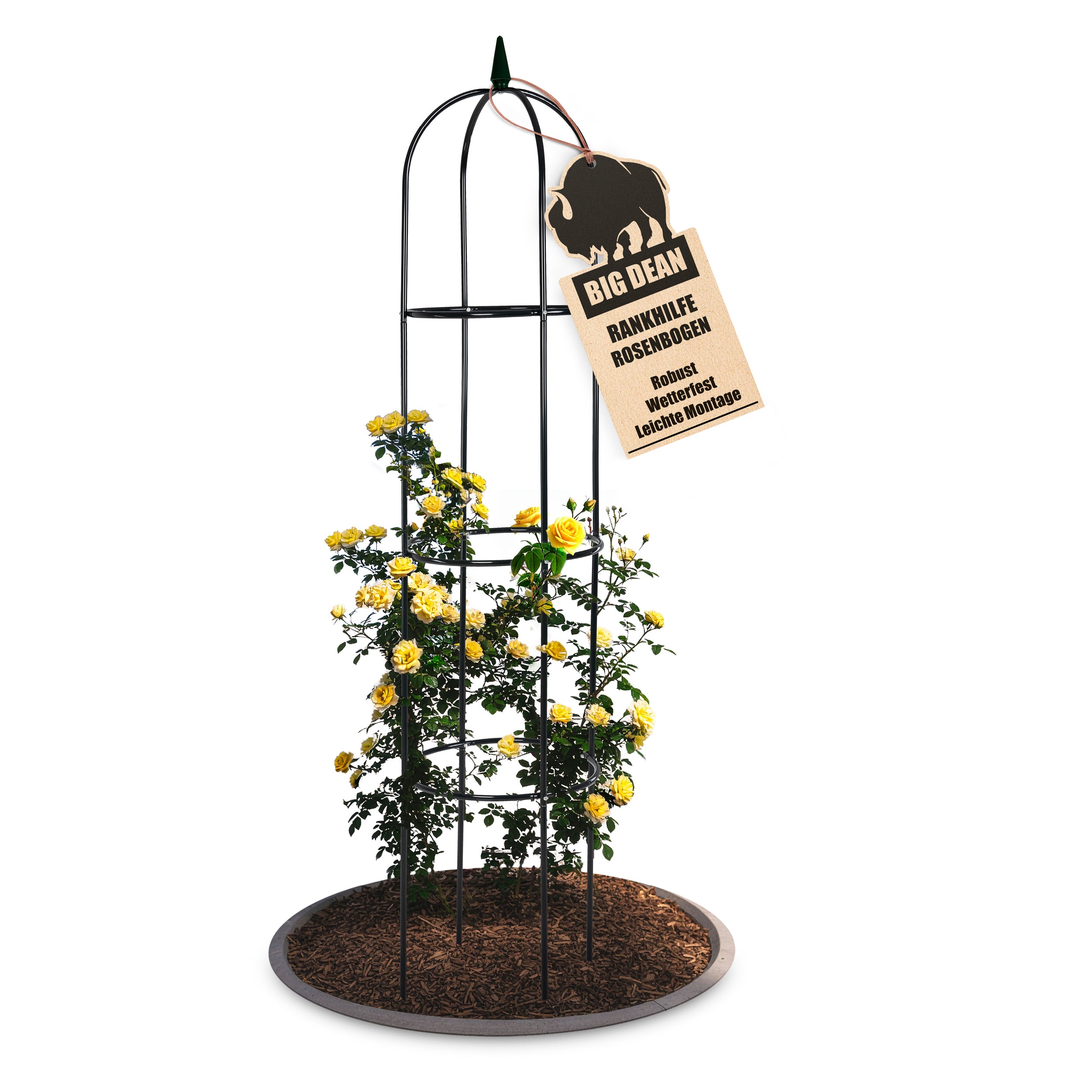 BigDean Garten Rankgitter Metall 1,93 m Obelisk Spalier
