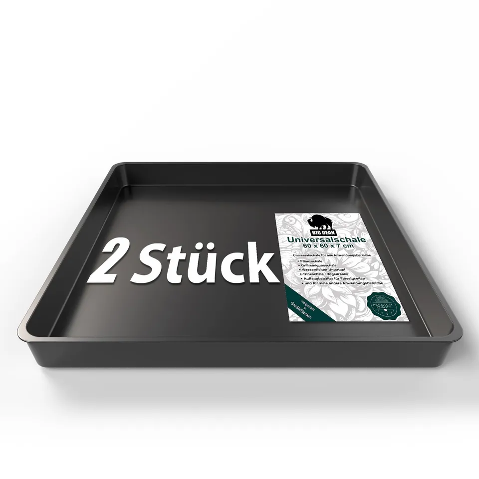 BigDean Allzweckwanne 60x60x7 cm Kunststoffwanne 2er Set