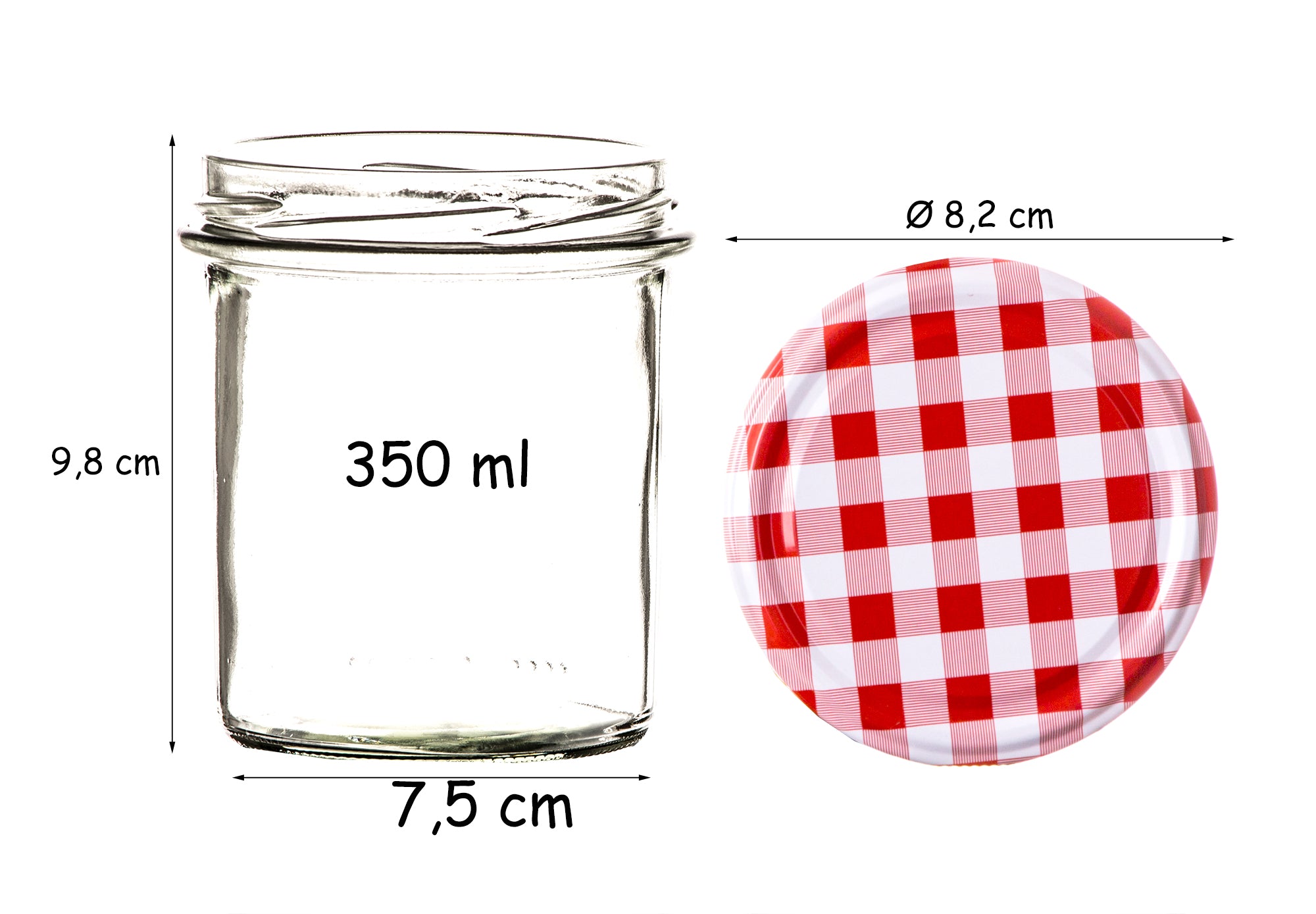 BigDean Küche & Vorrat Einmachgläser 24x 350ml TO 82