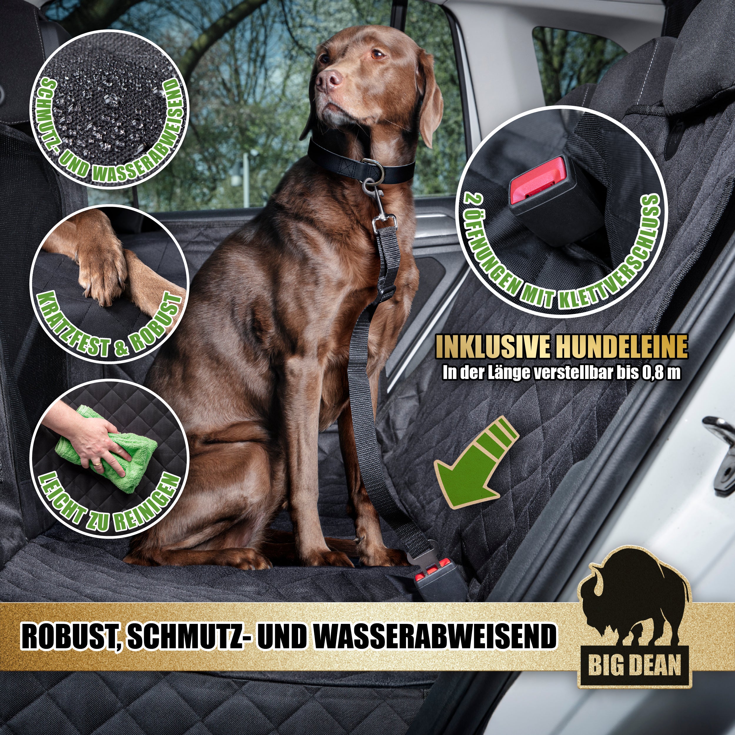 BigDean Haushalt Hundedecke Auto Rückbank Wasserabweisend