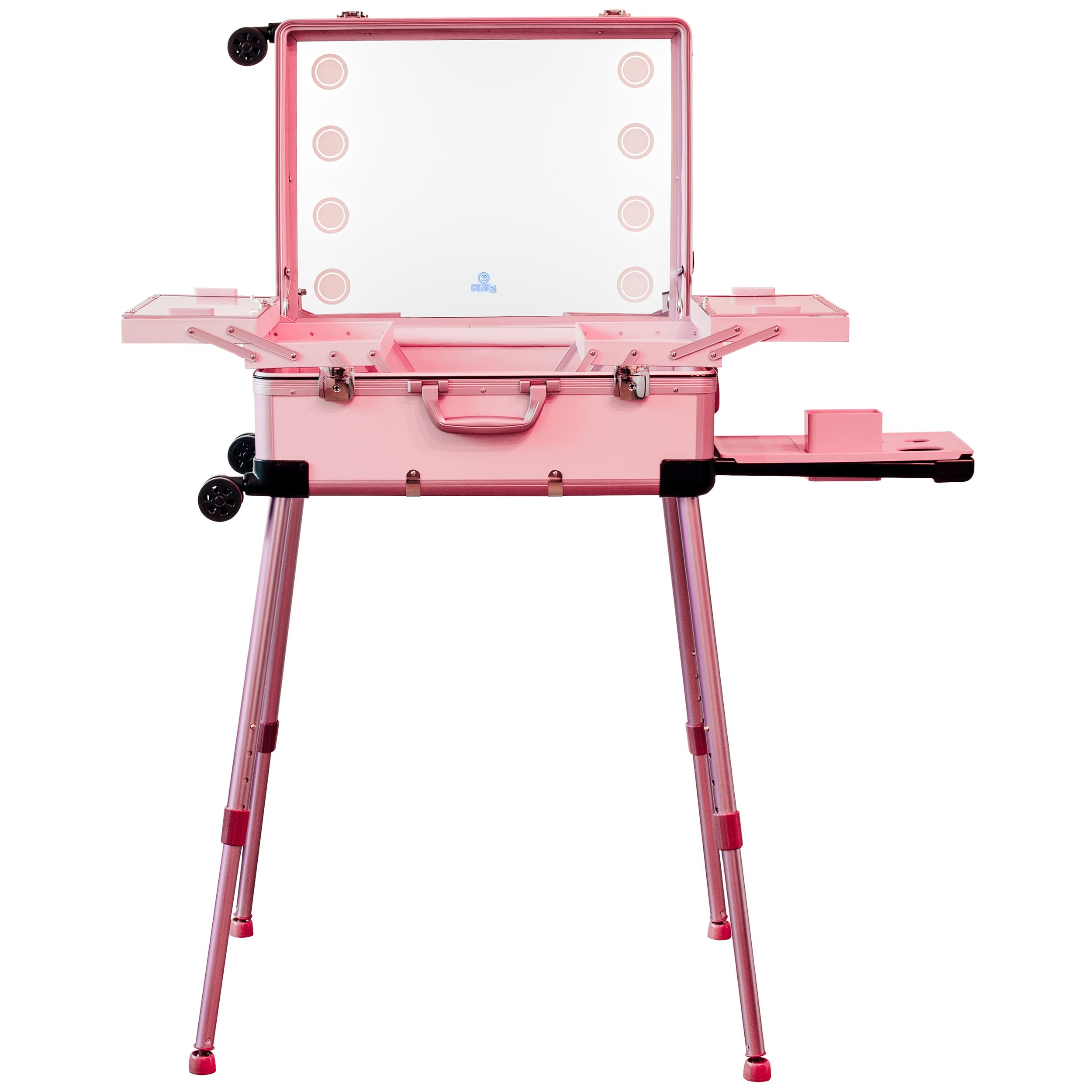 Create It Beauty Cases Schminkkoffer Trolley Rosa mit Spiegel
