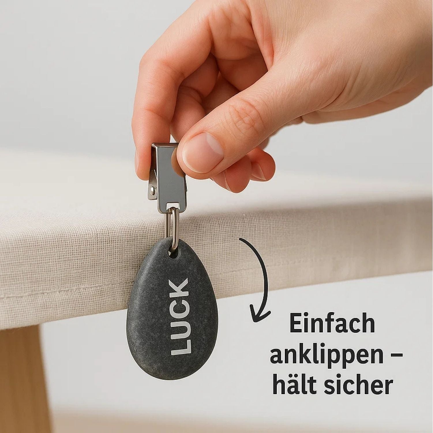 BigDean Tischdeckenbeschwerer Naturstein grau 8 Stück