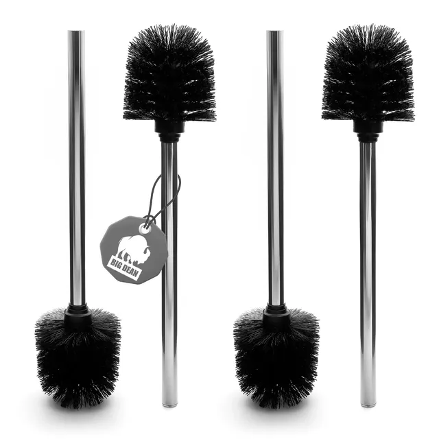 BigDean Klobürste Schwarz 4er Set abnehmbar 8cm