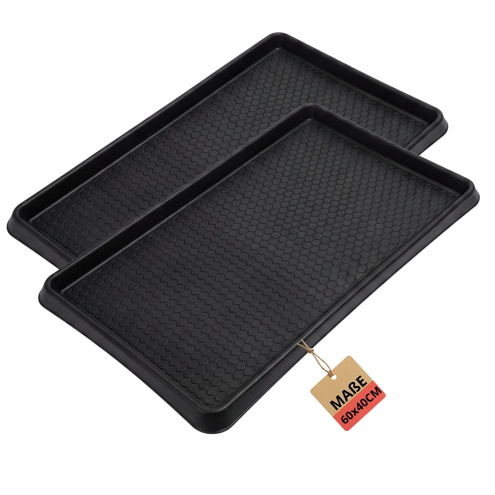 BigDean Haushalt Schuhabtropfschale 60x40 cm robust 2 Stück Premium