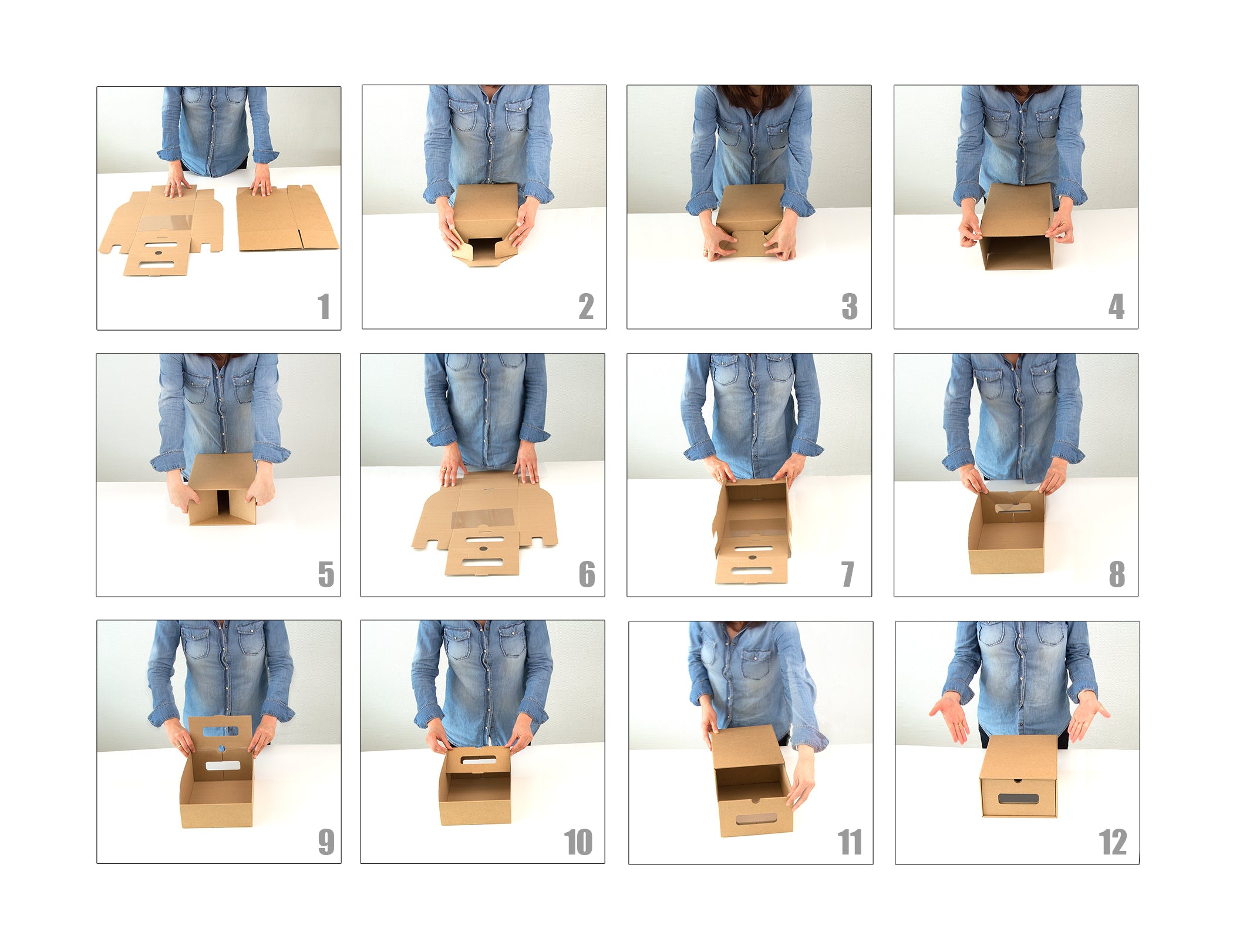 BigDean Aufbewahrungsbox mit Sichtfenster 20 Stück für Schuhe