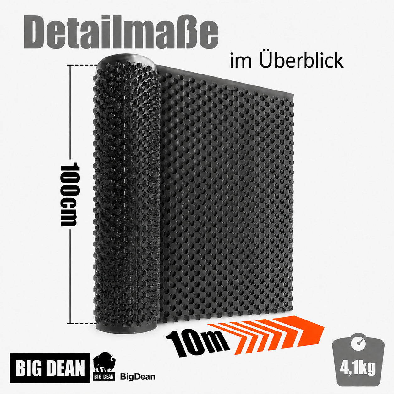BigDean Noppenfolie Premium 1x10m HDPE Hochbeet