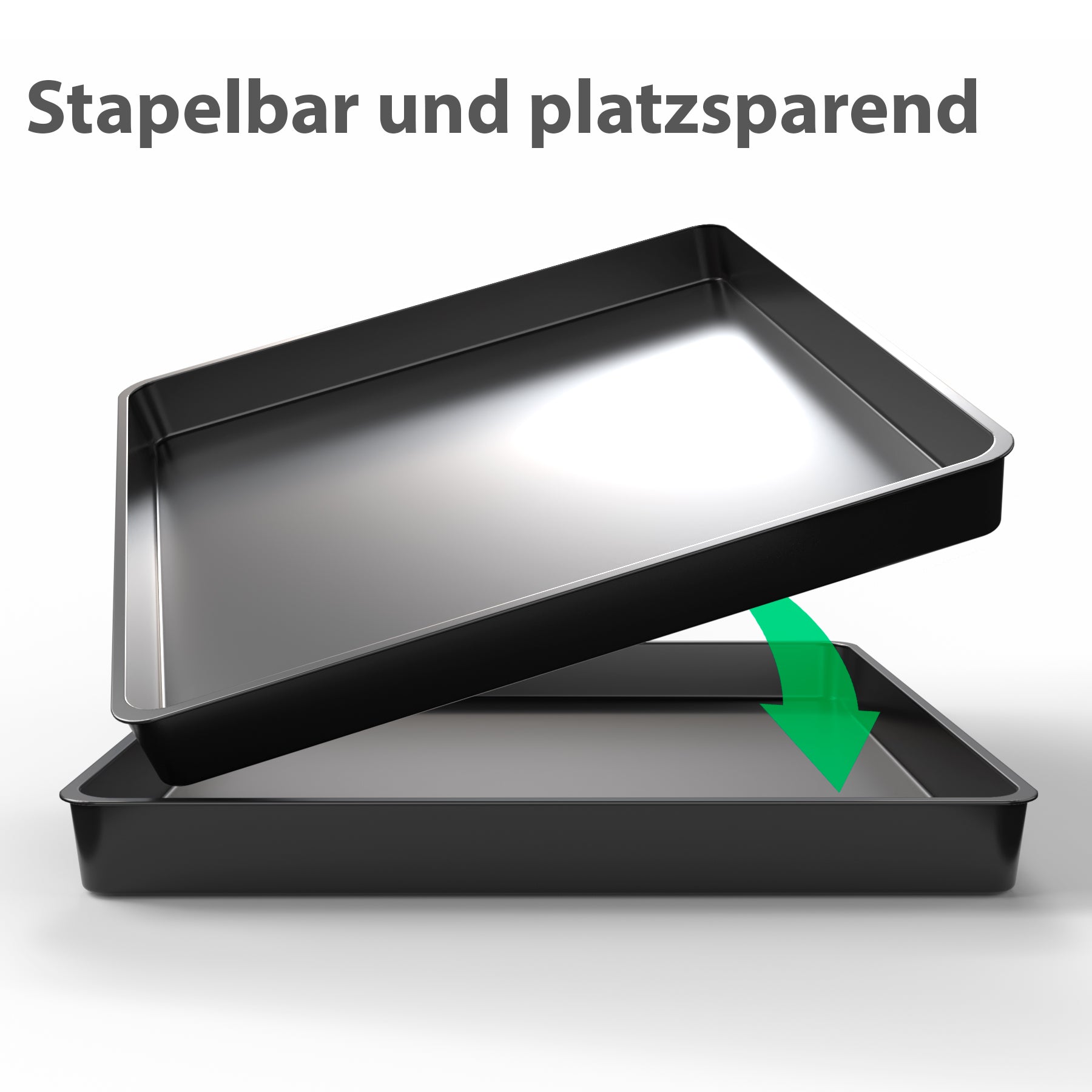 BigDean Pflanzschale groß 60x60 Anzuchtschale 2er Kunststoff