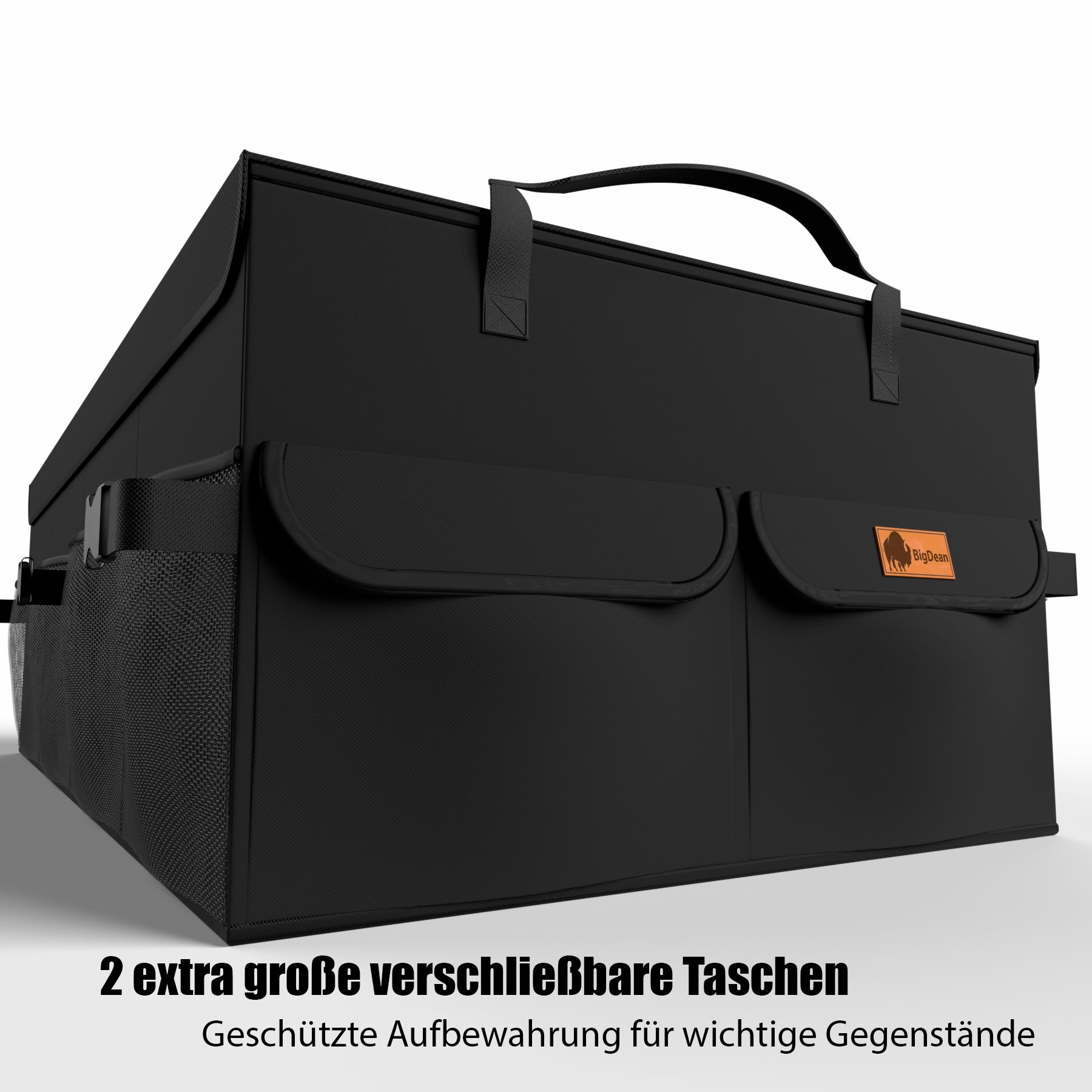 BigDean Haushalt & Alltag Kofferraum Organizer faltbar mit Deckel