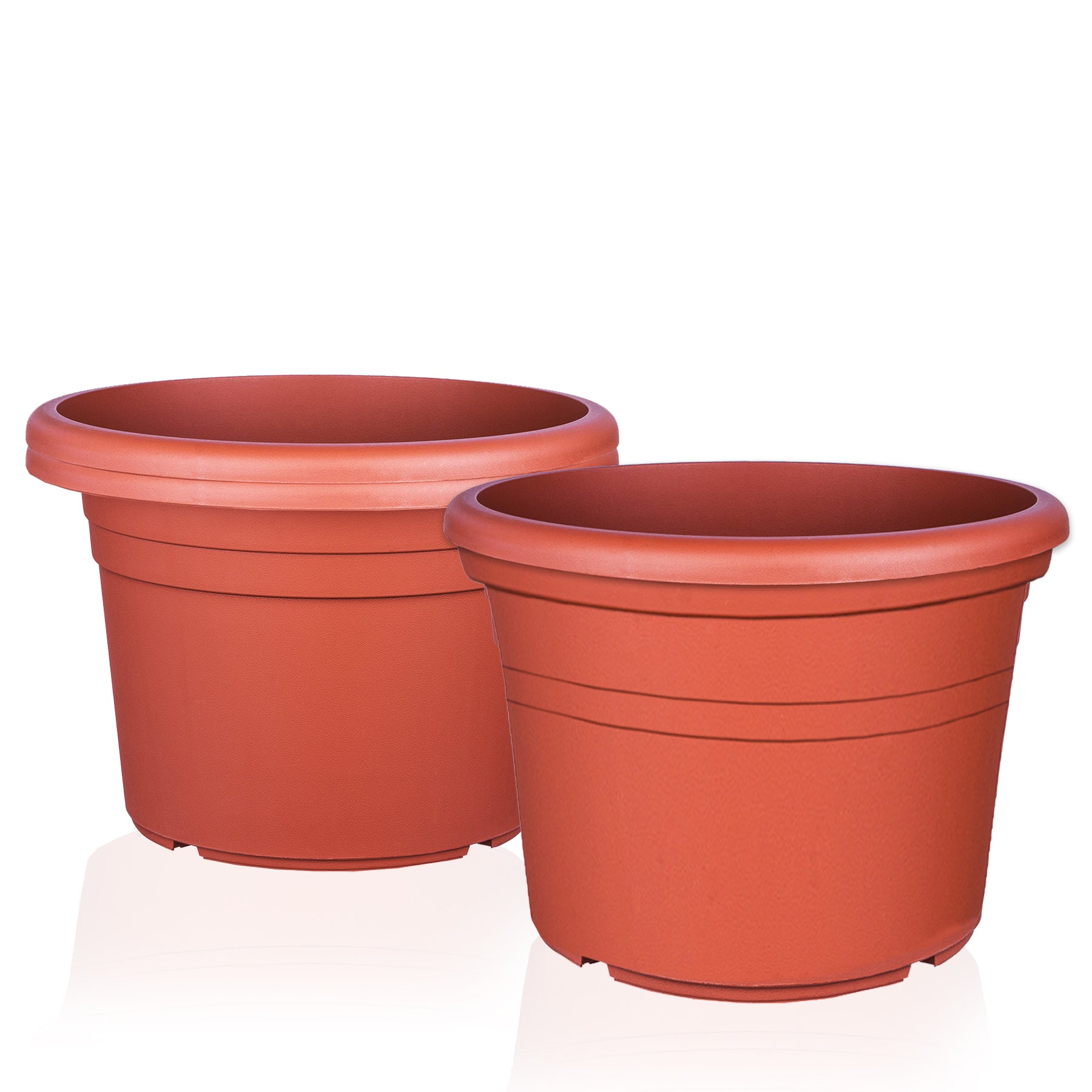 BigDean Garten Blumentopf 20cm Terrakotta 3er Set Kunststoff