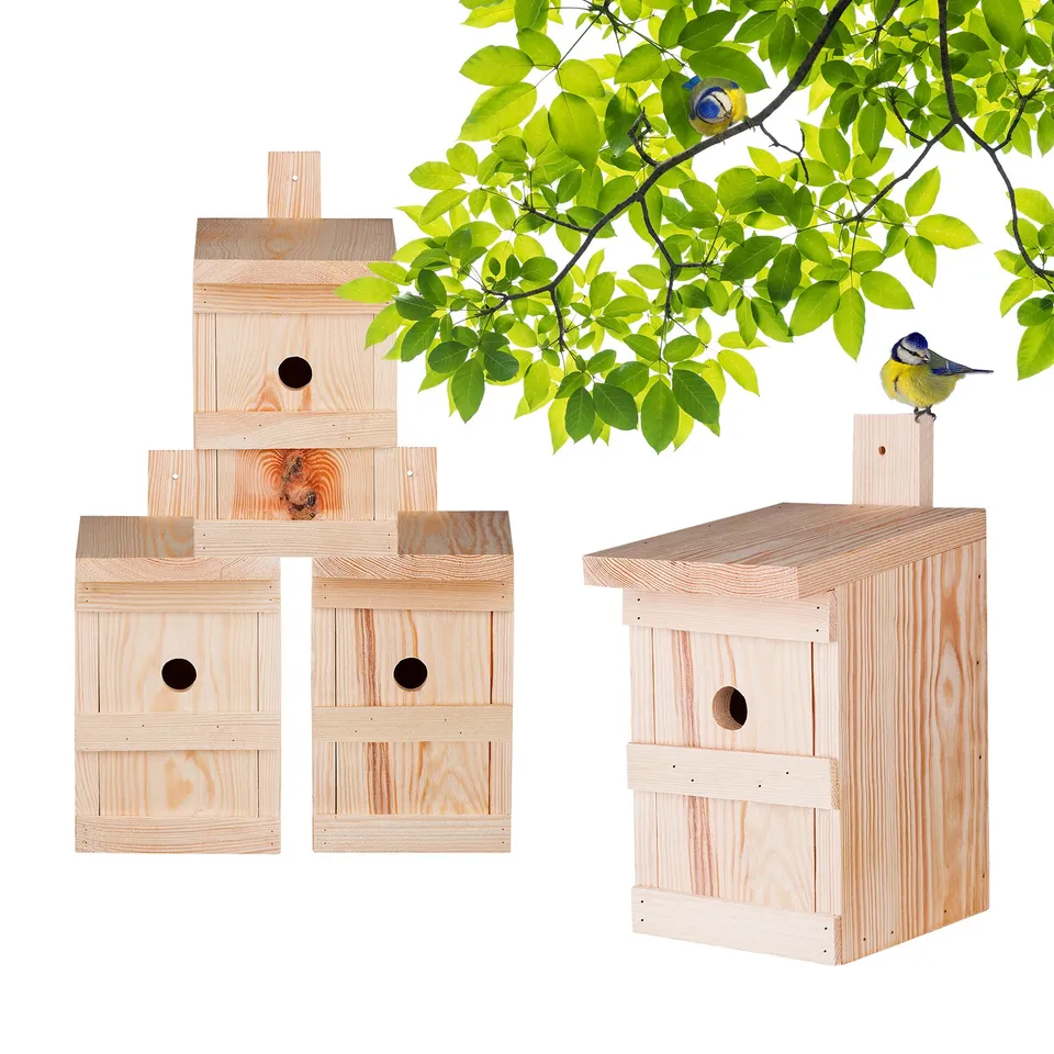 BigDean Nistkasten Holz 4er Pack 28mm für Meisen