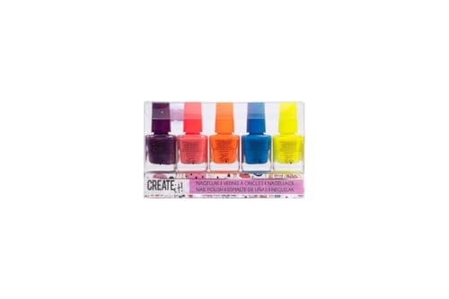 Create It Makeup Maniküre Set Nagellack Neon 5 Farben