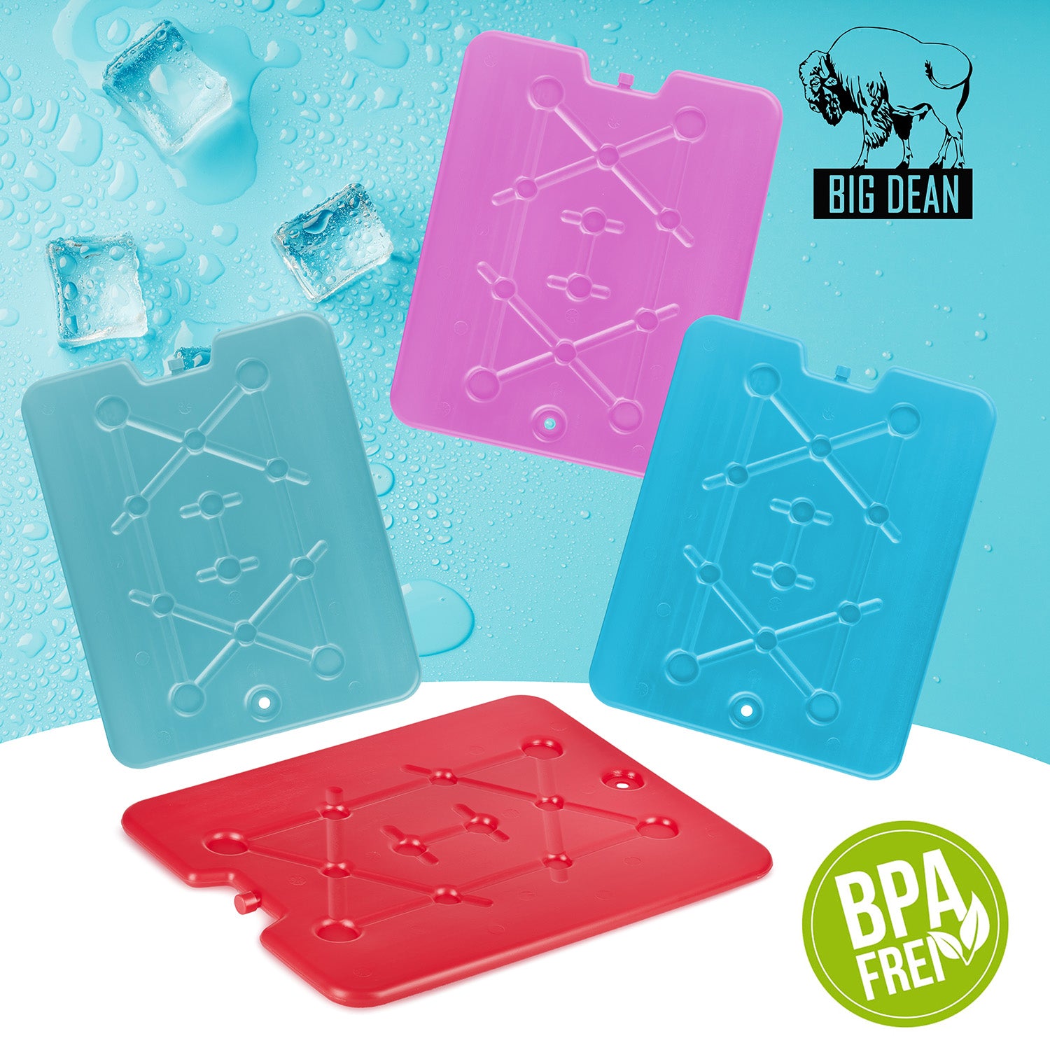 BigDean Küche & Vorrat XXL Kühlakku 750 ml 4er flach