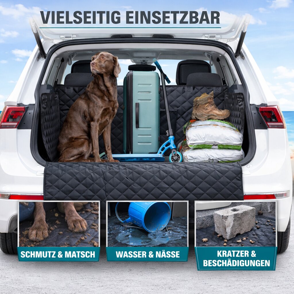 BigDean Haushalt Kofferraumschutz Hund 600D Oxford wasserdicht